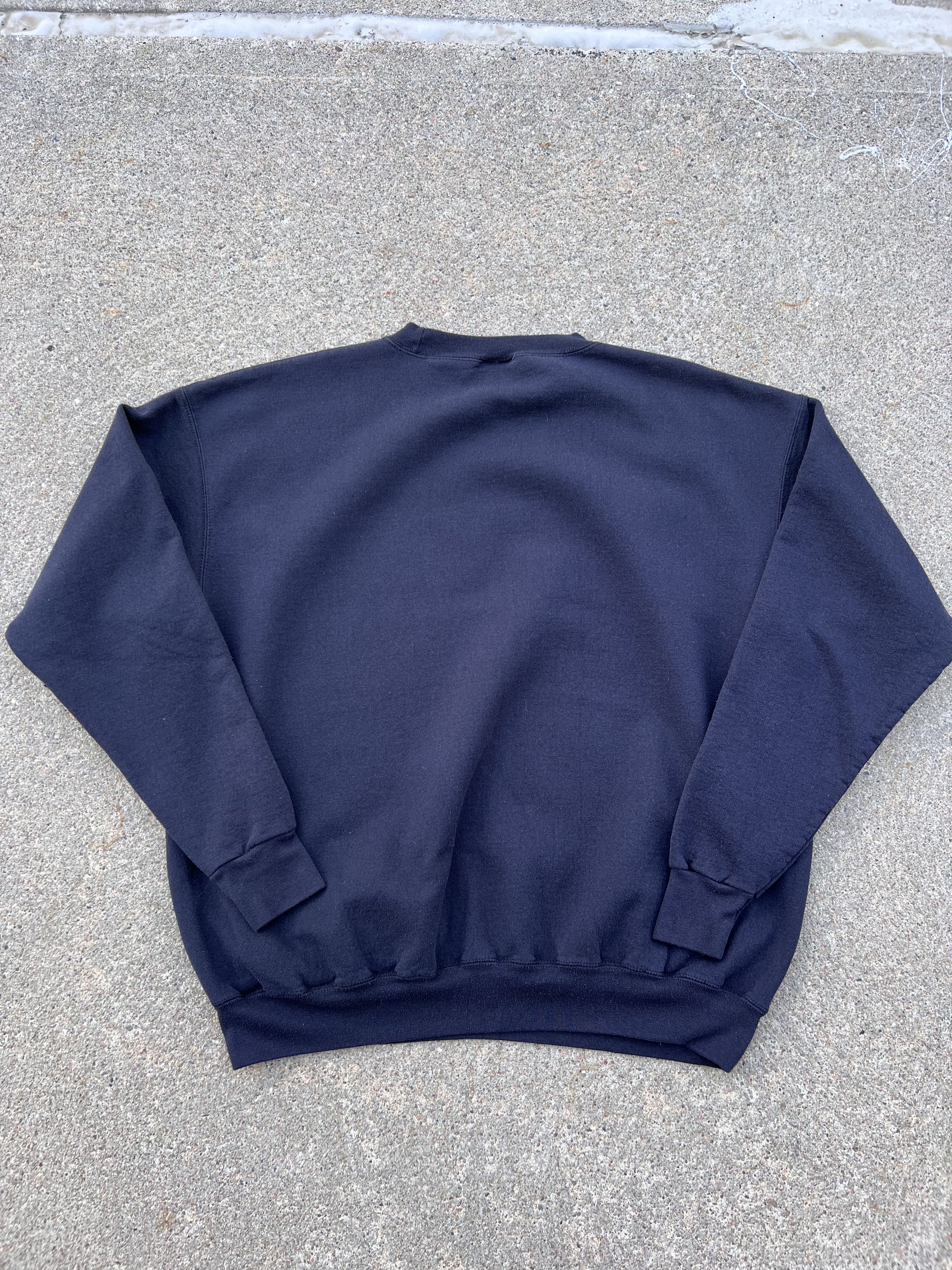 Vintage Vintage 90s Cut Tag Blank Crewneck Sweatshirt in Black Size US L / EU 52-54 / 3 - 3 Thumbnail