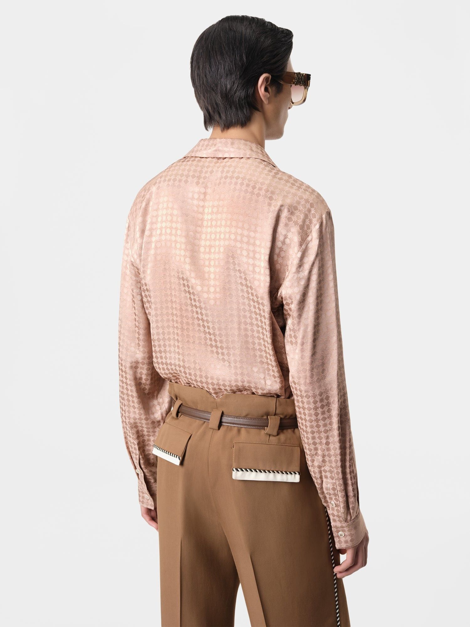 Amiri o1orln1025 MA Quad Long Sleeve Shirt in Light Pink Size US M / EU 48-50 / 2 - 5 Thumbnail