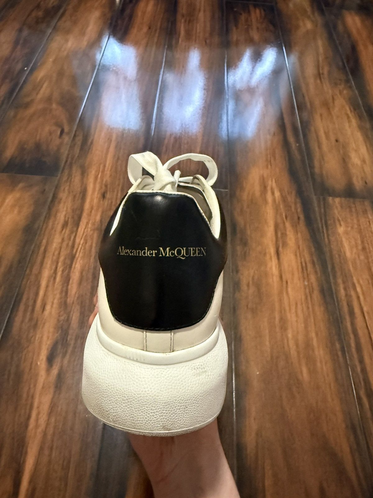 Alexander McQueen Alexander Mcqueen Oversized Sneaker White Black Heel Size US 9.5 / EU 42-43 - 5 Thumbnail