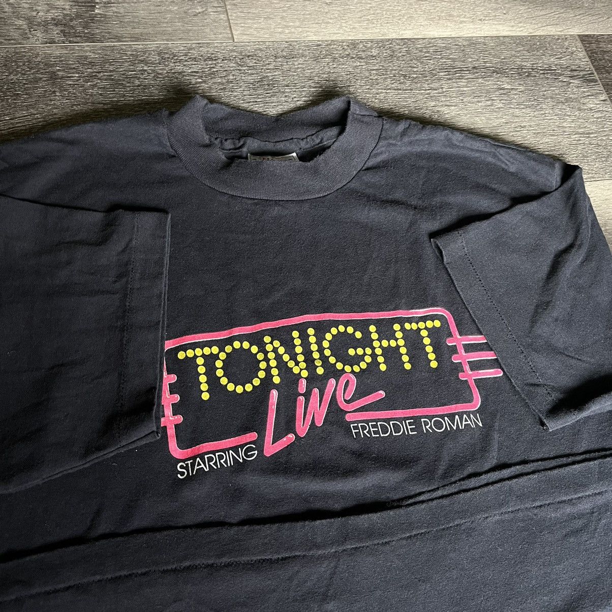 Vintage Vintage 80s Freddie Roman Tonight Live Trump Castle T Shirt Size US L / EU 52-54 / 3 - 5 Thumbnail