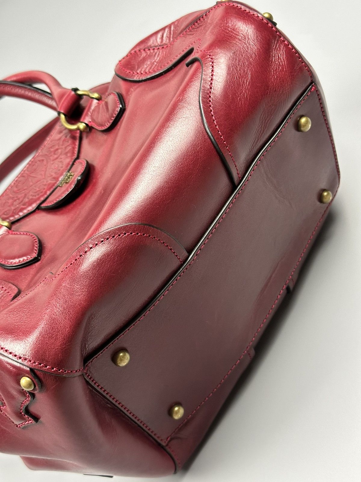Anna Sui × Genuine Leather ❤️Rare❤️Chrome Hearts Inspired Anna Sui Red Cherry Leather Bag Size ONE SIZE - 8 Thumbnail