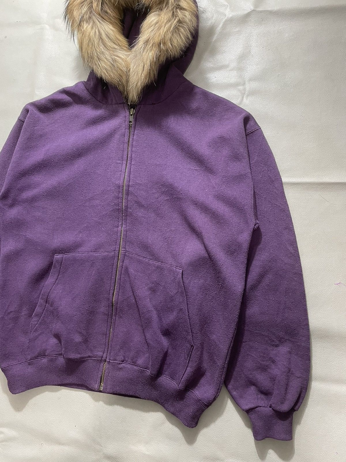 Japanese Brand Japanese distressed faux fur zip hoodie Size US M / EU 48-50 / 2 - 2 Thumbnail