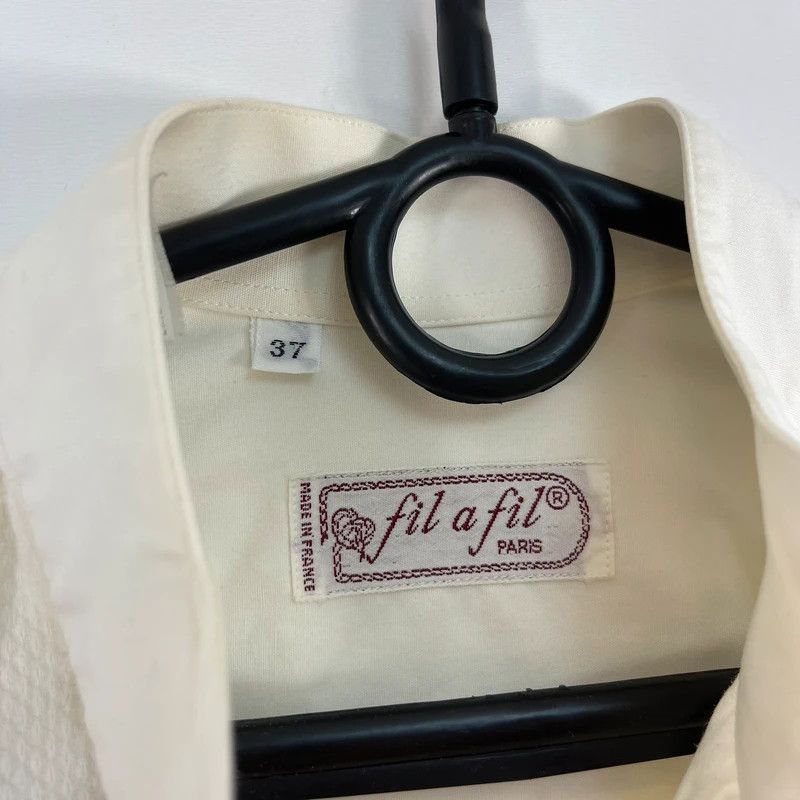 Other Fil a Fil Paris White Shirt Made In France Vintage sz 37 Size M / US 6-8 / IT 42-44 - 2 Thumbnail