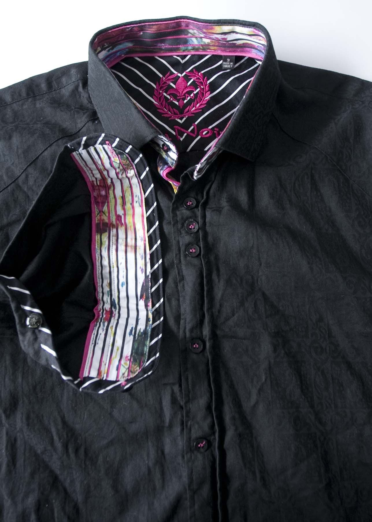 Au Noir Au Noir Shirt Abstract Size 3 /M Black Size US M / EU 48-50 / 2 - 3 Thumbnail