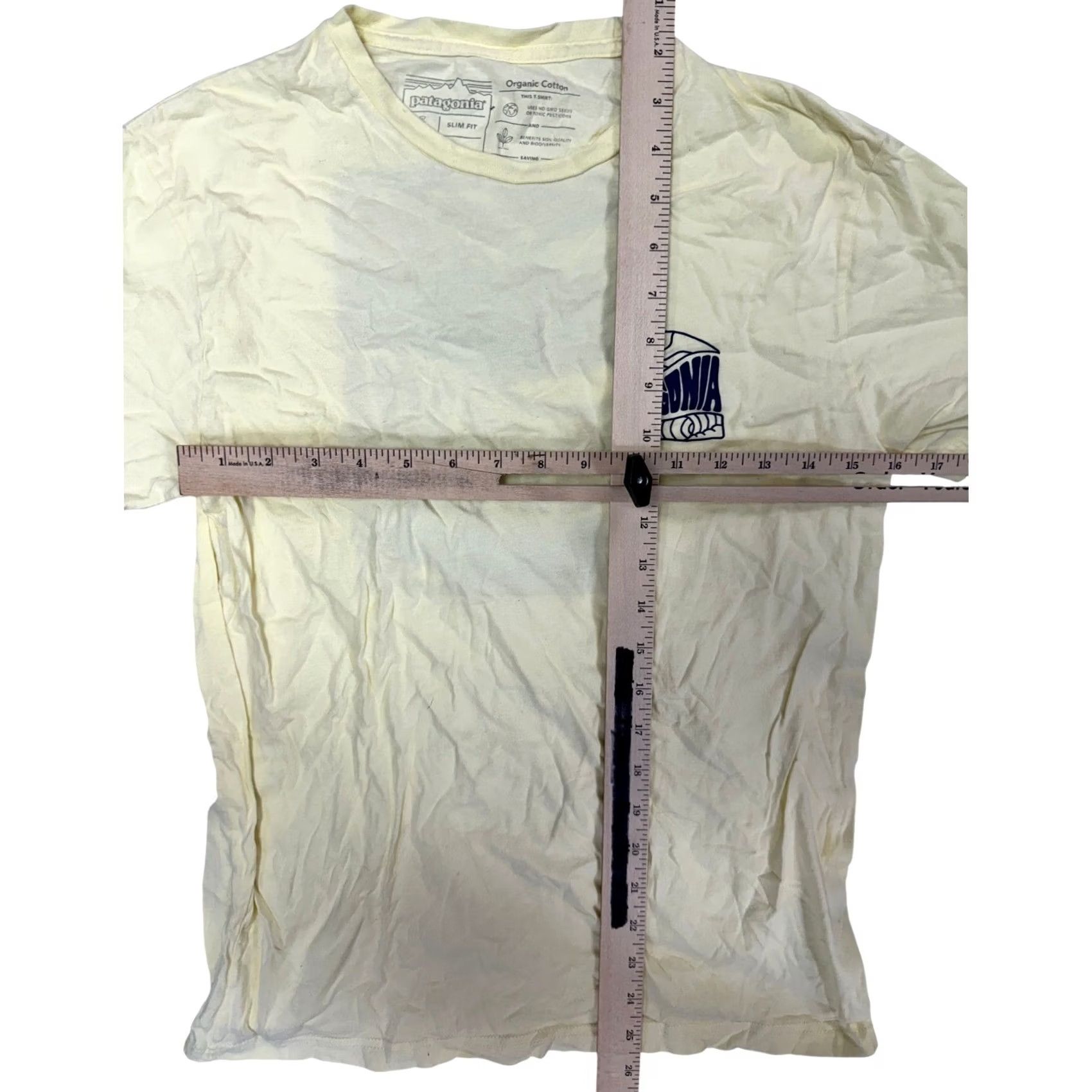 Patagonia Patagonia Shirt Mens S Yellow Slim Fit Organic Cotton Wave Graphic Size Size US S / EU 44-46 / 1 - 3 Thumbnail