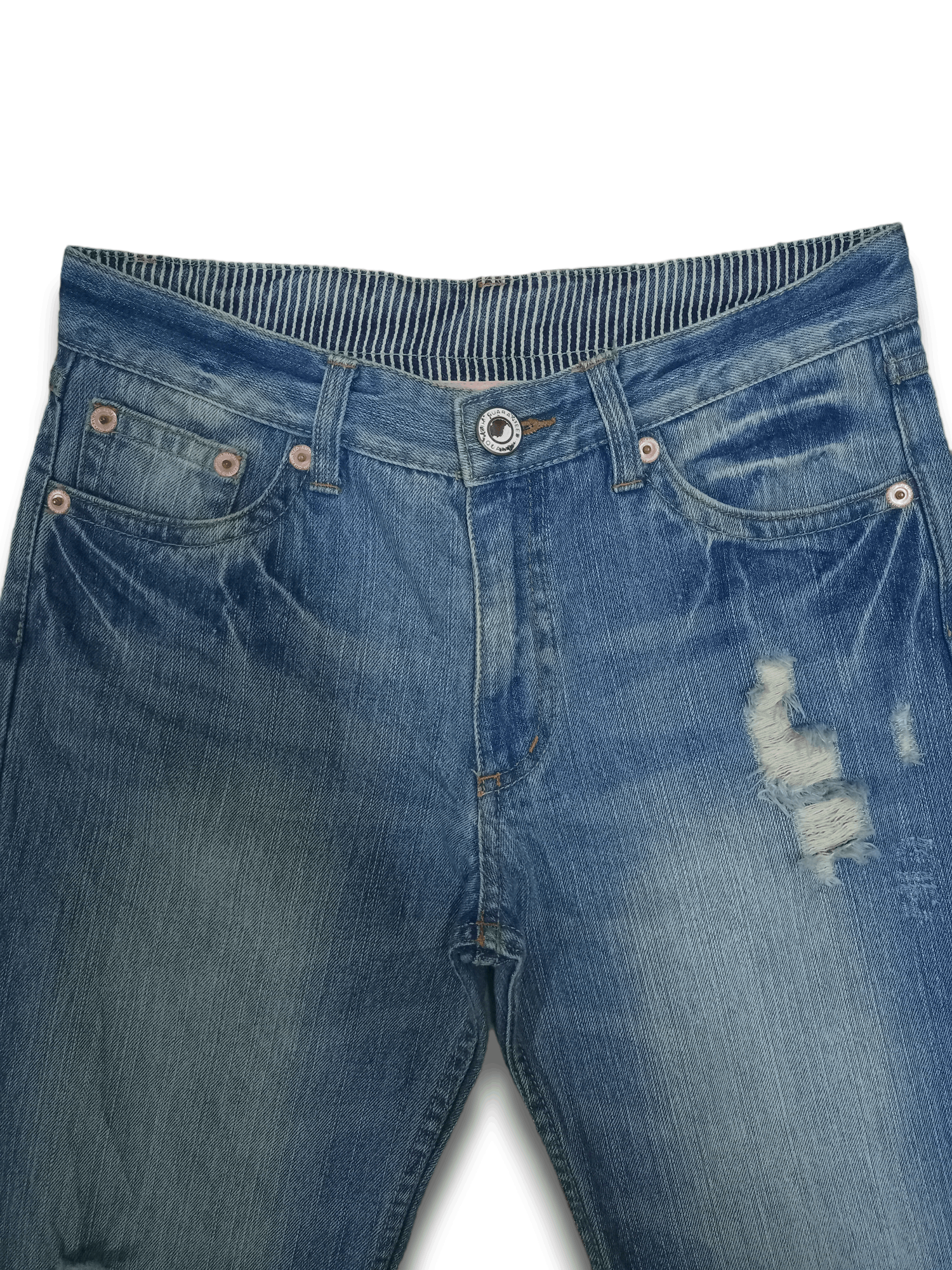 Japanese Brand Vintage Japanese Blue Wash Distressed Baggy Jeans Shorts Size US 30 / EU 46 - 6 Thumbnail