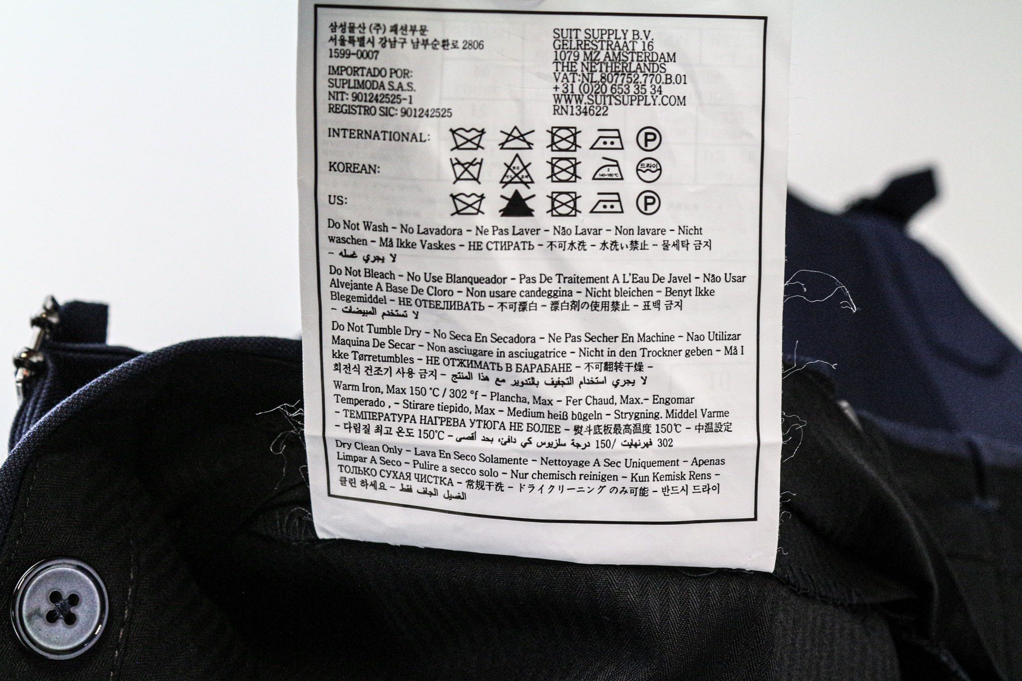 Suitsupply LAZIO UK36L Blue Wool 2 Piece Suit 74761 Size 36R - 15 Thumbnail