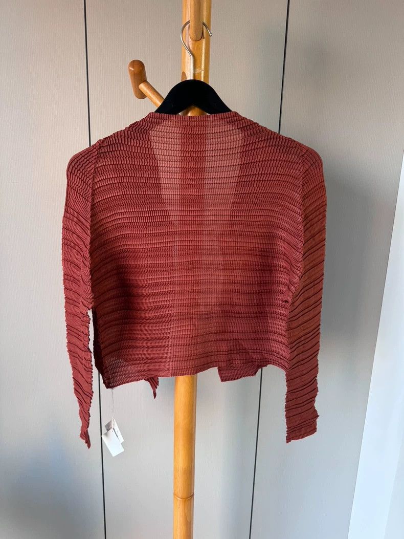 Issey Miyake issey miyake size:2 Red pleated cardigan Size XXS / US 00 / IT 34 - 3 Thumbnail