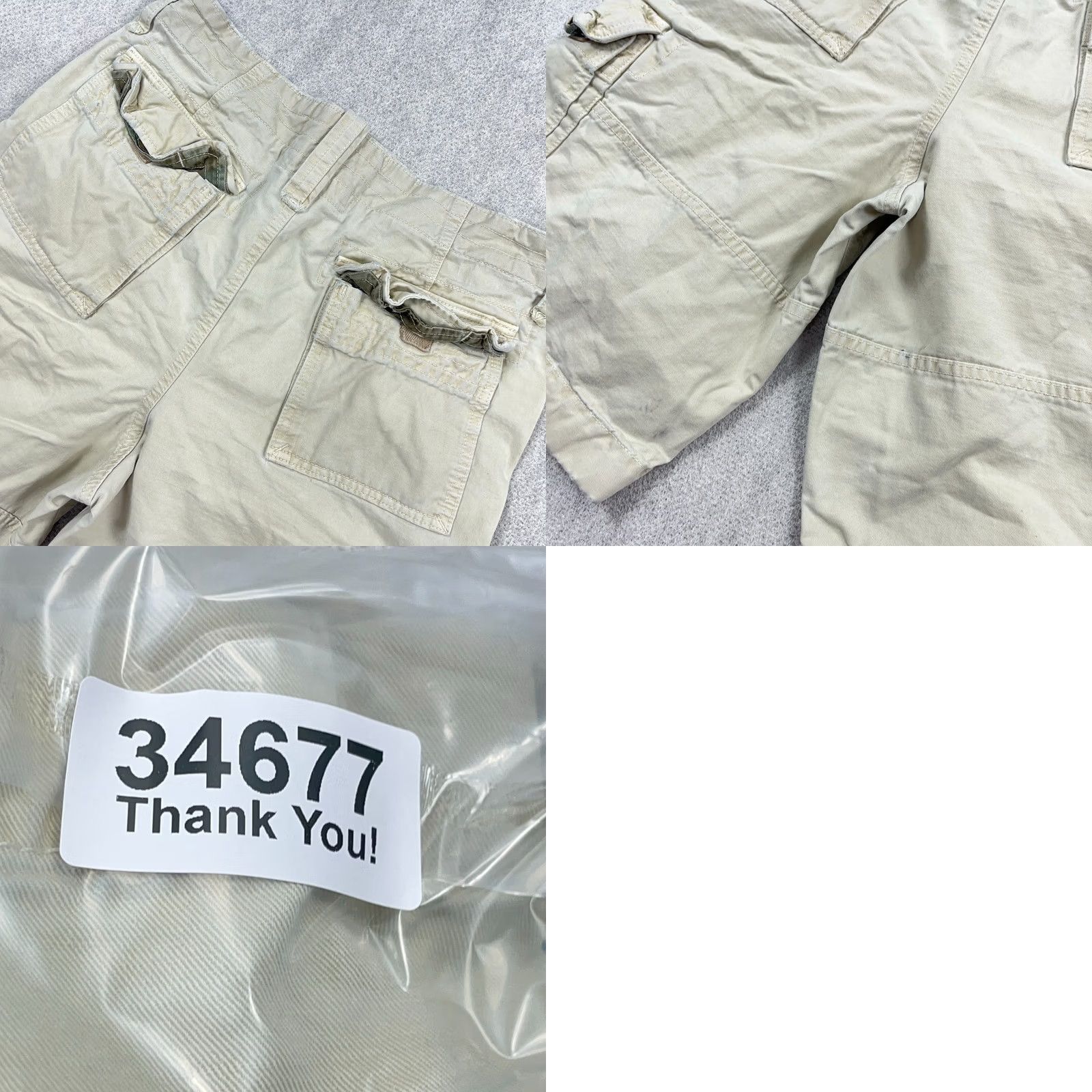 American Eagle Outfitters American Eagle Cargo Shorts Men 33 Tan Khaki Vintage Y2K Retro Longer Length Size US 33 - 10 Thumbnail