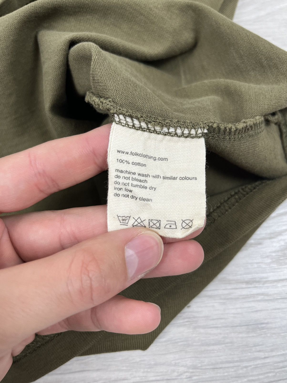 Folk Folk Heavy Cotton Olive Basic T Shirt Size US L / EU 52-54 / 3 - 5 Thumbnail