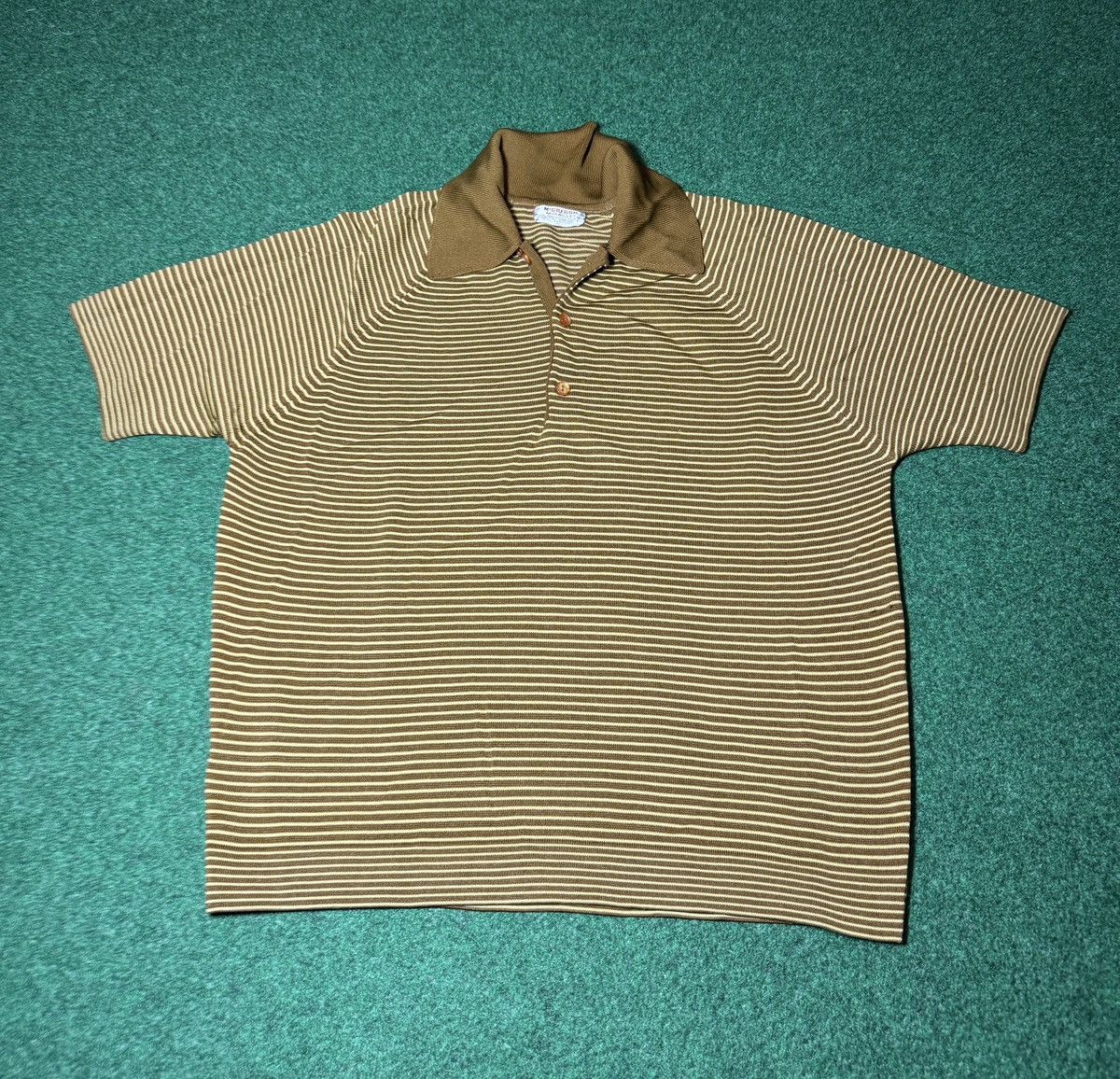 McGregor Vtg 70s McGregor Retro XS Brown Stripped 19x22 Polo Shirt Size US XS / EU 42 / 0 - 1 Thumbnail