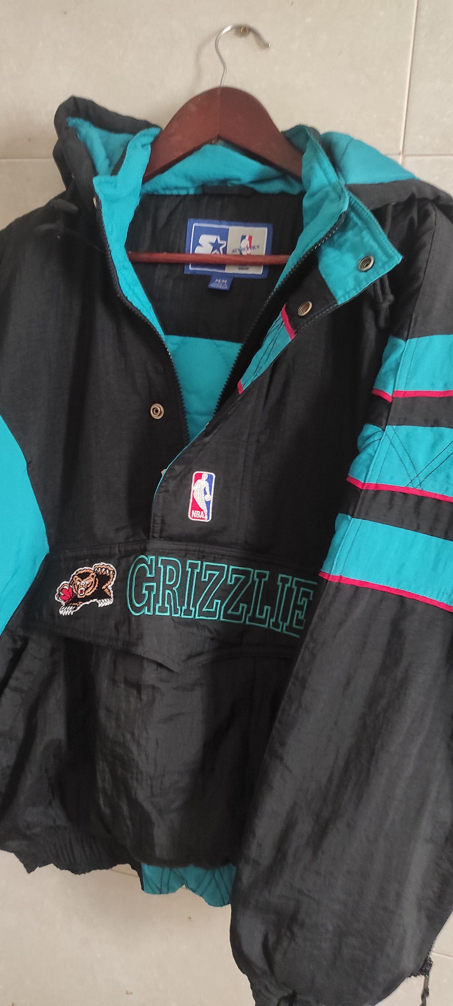 NBA × Starter × Vintage NBA Vancouver Grizzlies Starter Puffer Quarter Zip Jacket Size US M / EU 48-50 / 2 - 4 Thumbnail