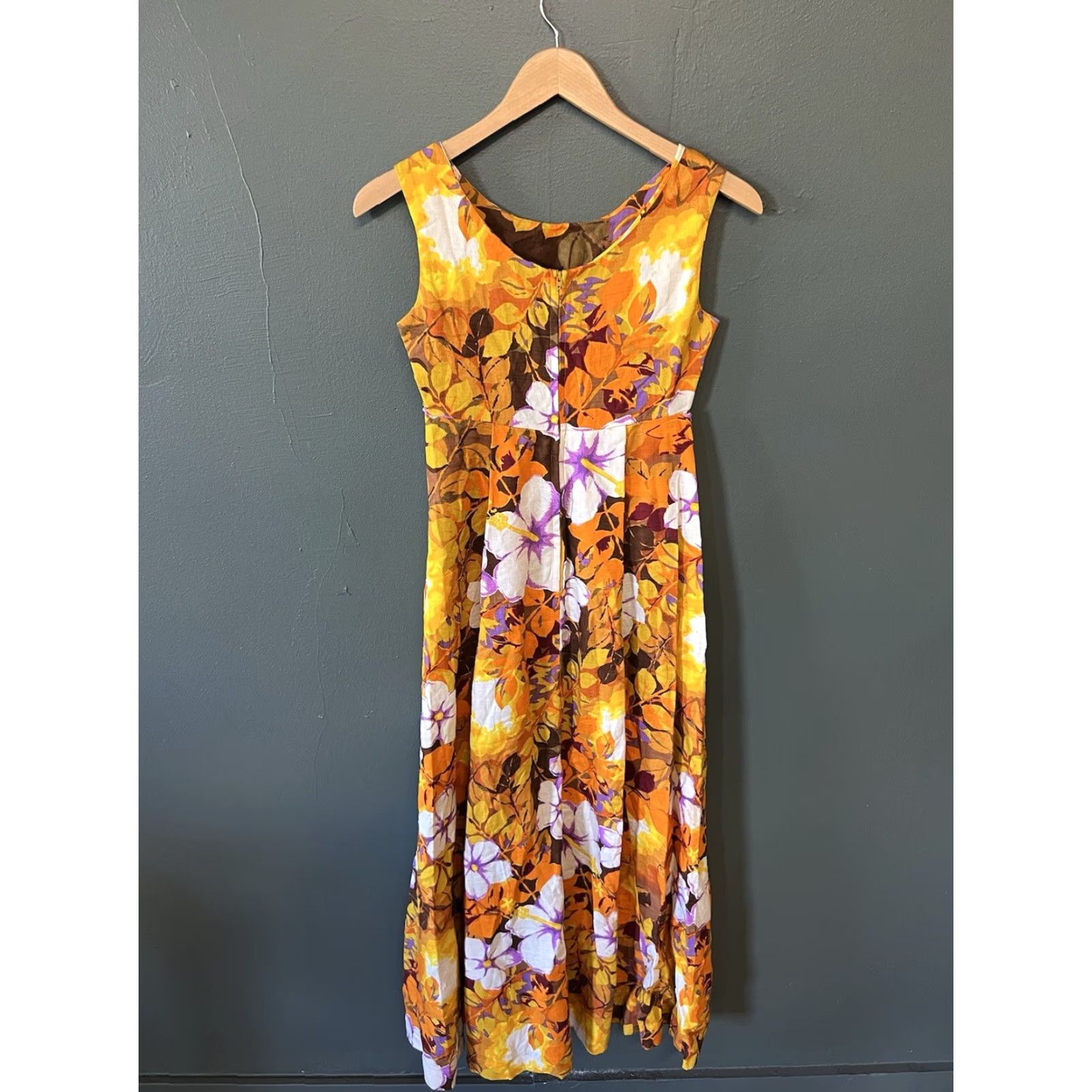 Vintage VINTAGE Hawaiian Dress Shirt Dress Womens Orange Floral Pattern Size 6 Size M / US 6-8 / IT 42-44 - 2 Thumbnail