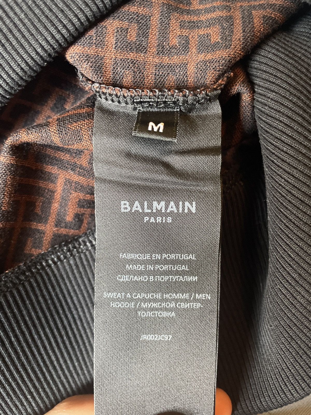 Balmain BALMAIN Brown Monogram Hoodie Size US M / EU 48-50 / 2 - 5 Thumbnail