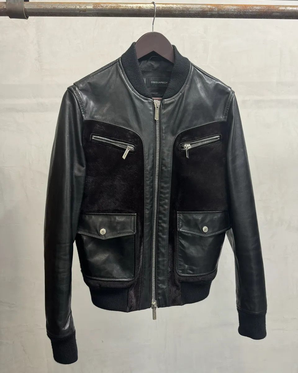 Dsquared2 SS2013 Dsquared2 Black & Brown Pony Hair Leather Alpha Jacket Size US S / EU 44-46 / 1 - 1 Thumbnail