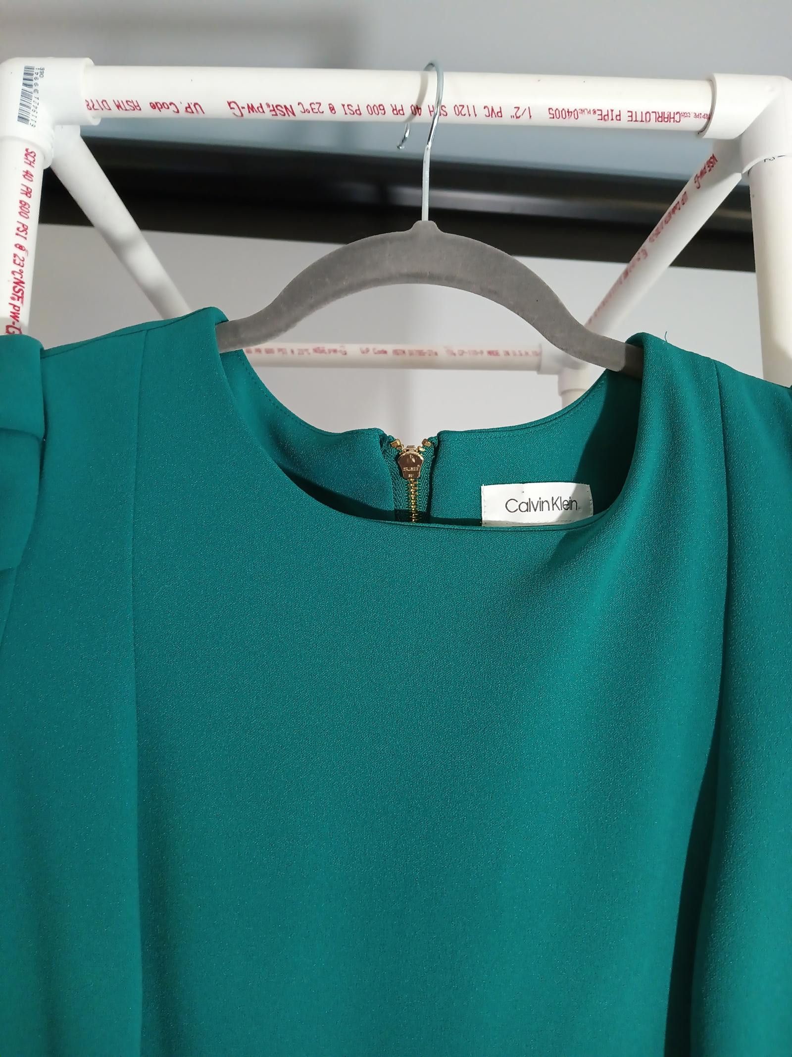 Calvin Klein Calvin Klein Elegant Teal Midi Dress Size M / US 6-8 / IT 42-44 - 2 Thumbnail