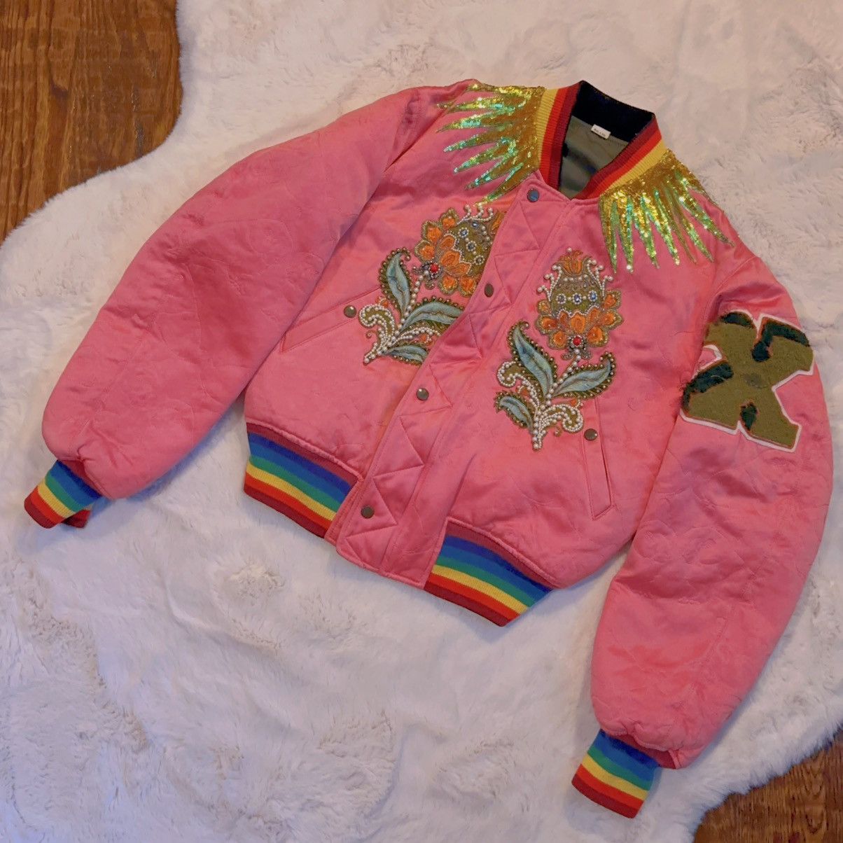 Gucci GUCCI Embroidered and Embellished Letterman jacket Size US M / EU 48-50 / 2 - 2 Thumbnail