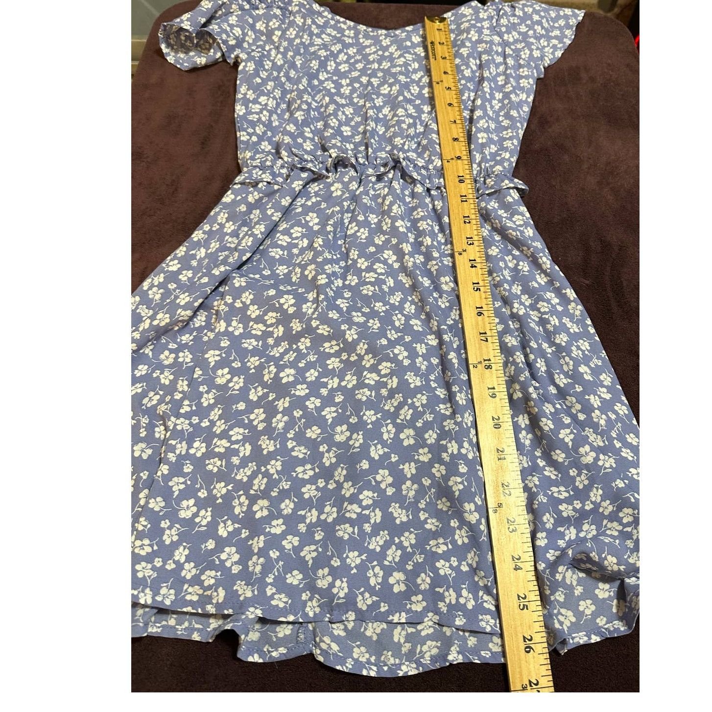 Other Jessica Simpson Light Blue Floral Print Dress Size XS Size XS / US 0-2 / IT 36-38 - 5 Thumbnail