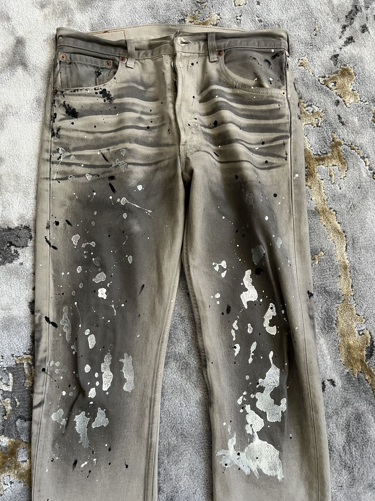 Levi's No Maintenance x Levi’s 501 Paint Splattered Jeans Size US 32 / EU 48 - 4 Thumbnail