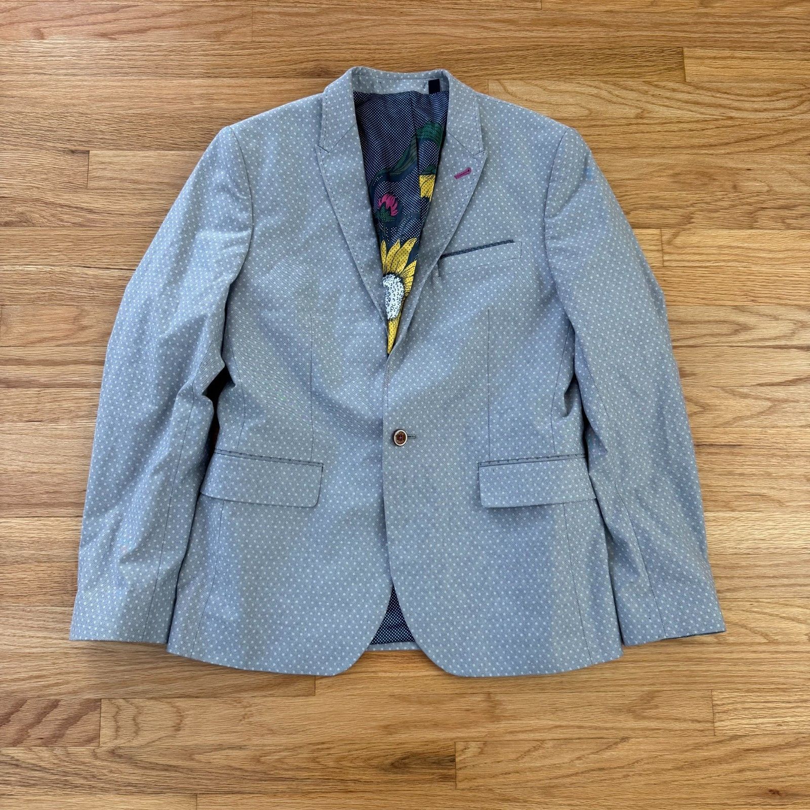 Ted Baker Ted Baker Grey Dotted Sports Coat Small Size US S / EU 44-46 / 1 - 1 Thumbnail