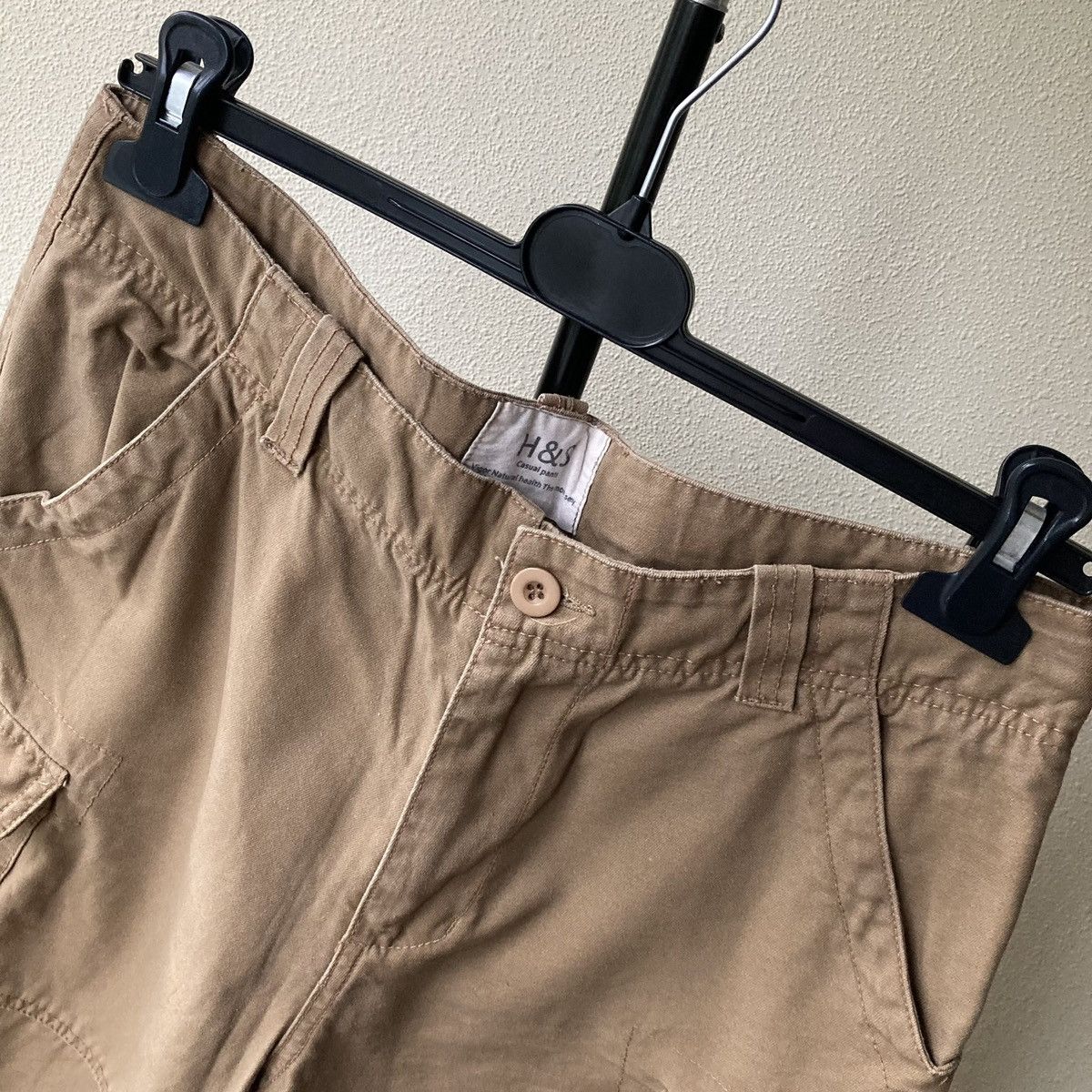Vintage Army Brown Shorts Y2k Style USA Casual Workers 90s Vintage Size US 34 / EU 50 - 6 Thumbnail