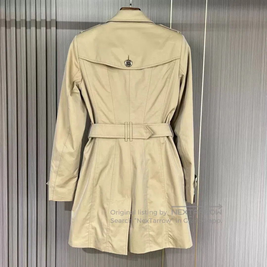 Burberry Burberry Gold Belted Plaid Trench Coat. Size S / US 4 / IT 40 - 2 Thumbnail