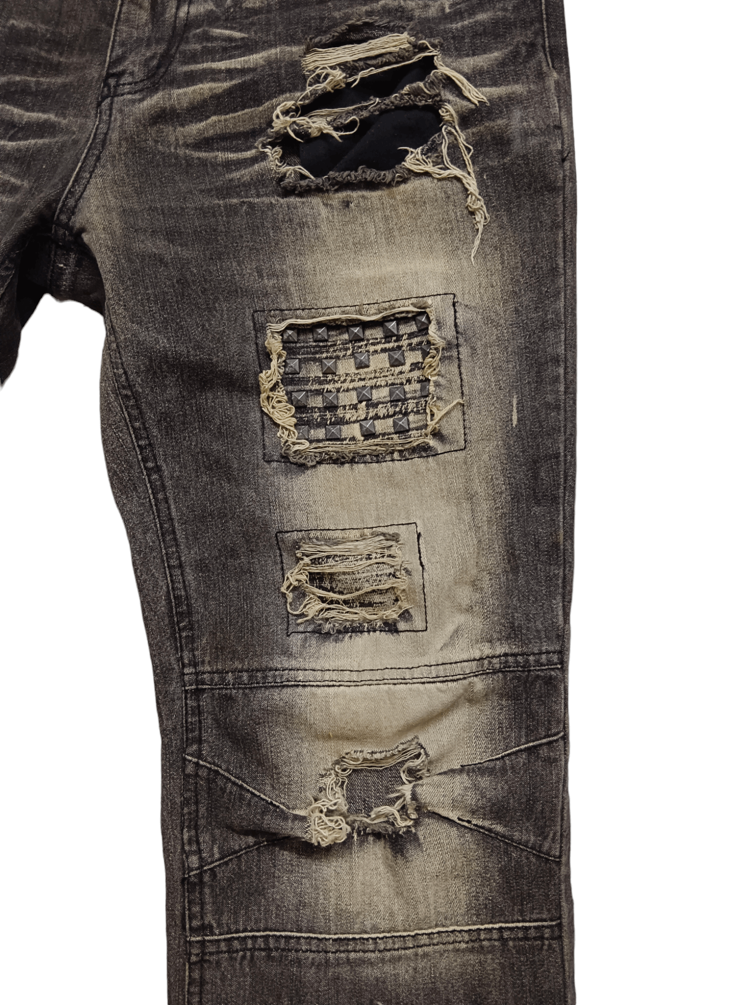 LOWBOX 💥Punk💥 Lowbox Distressed Flare Denim Size US 32 / EU 48 - 8 Thumbnail