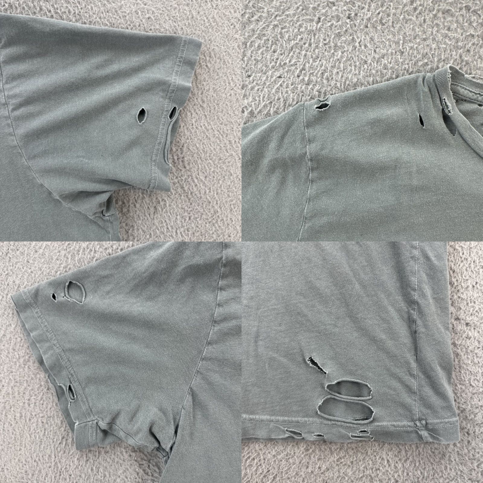Lululemon VINTAGE Lululemon Studio Distressed Women’s Large Gray Green Graphic Print T Shirt Size L / US 10 / IT 46 - 8 Thumbnail
