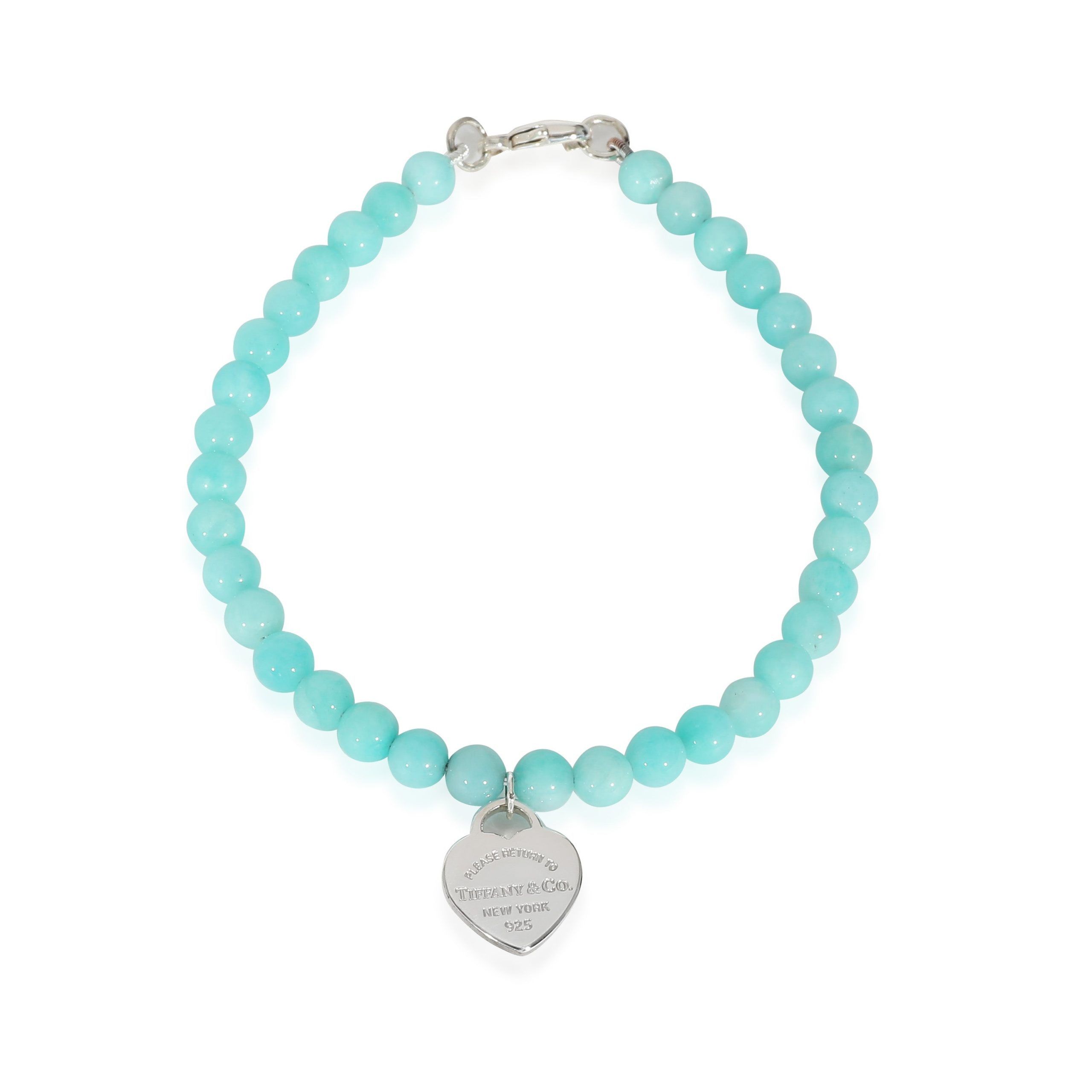 image of Tiffany Co Tiffany & Co. Return To Tiffany Amazonite Bracelet In Sterling Silver, Women's