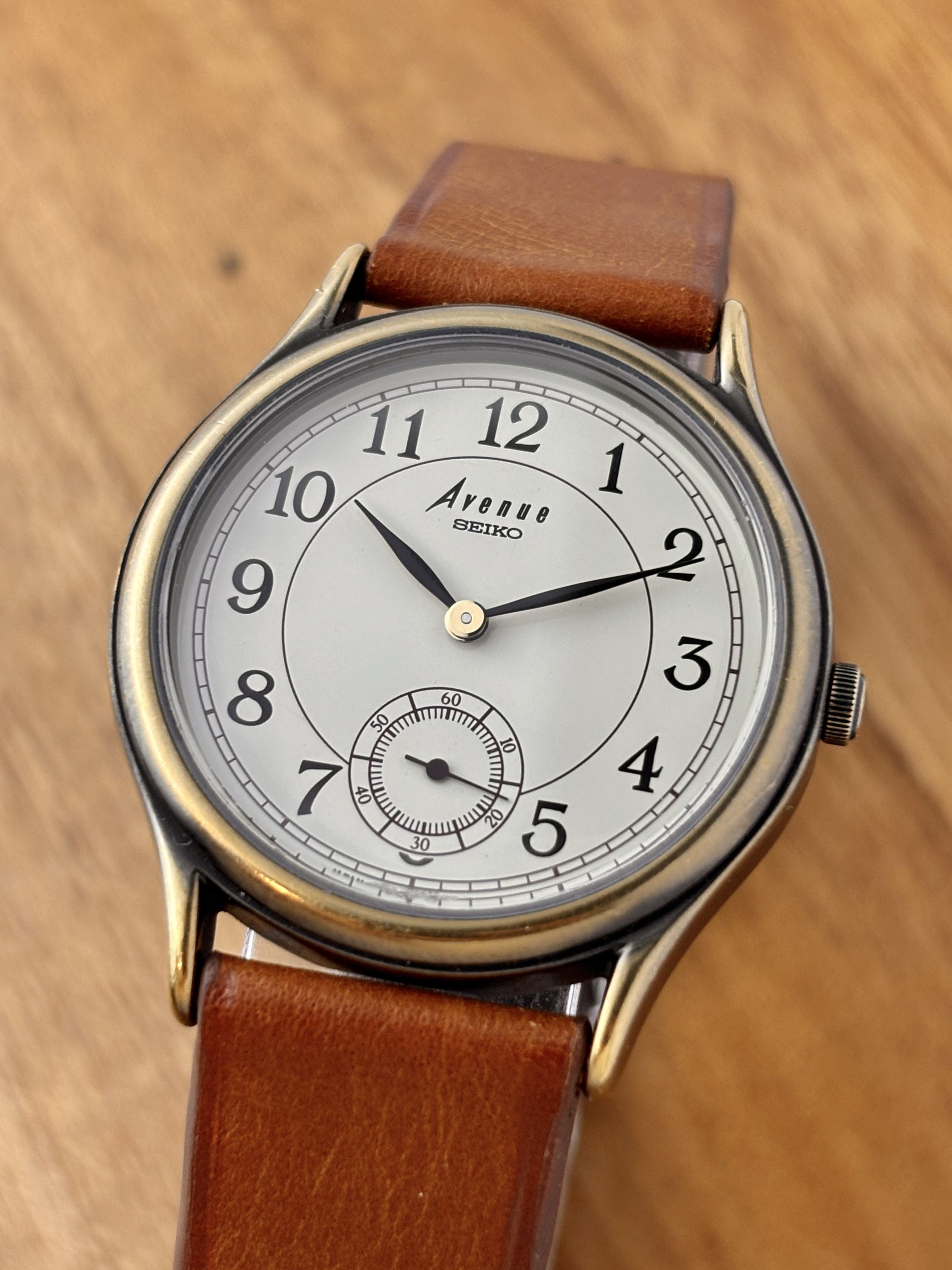 Seiko × Vintage Vintage 80s Seiko Avenue Small Sub Seconds serviced Size 32 - 7 Thumbnail