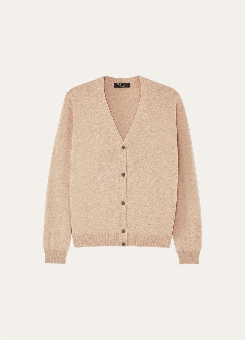 Loro Piana o1srvl11e0526 FAP2439 Classic Cardigan in Beige Size XS / US 0-2 / IT 36-38 - 1 Thumbnail