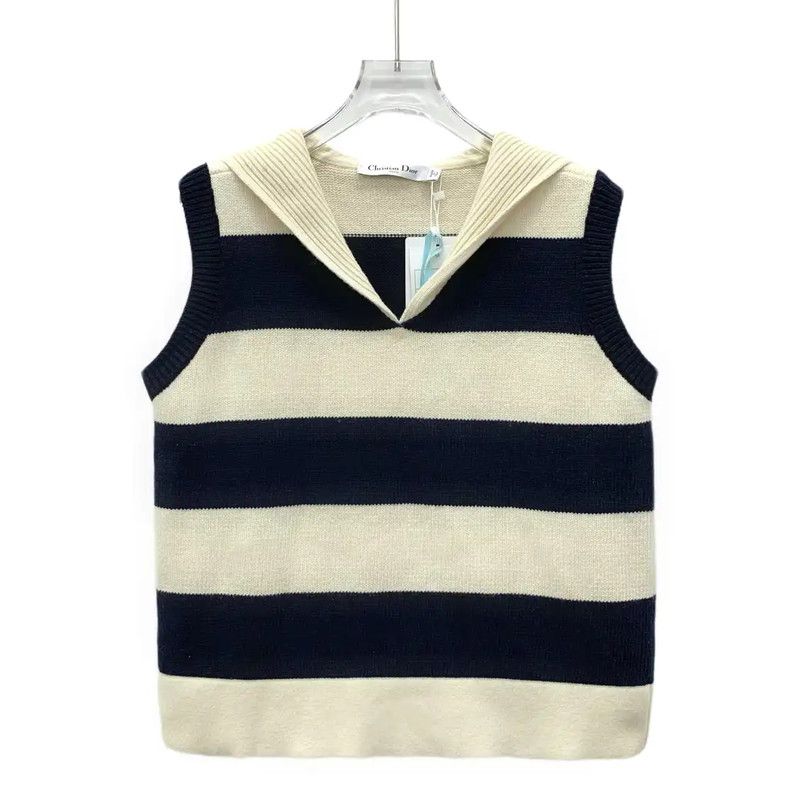 Dior Dior Striped Wool Women's Pullover Sweater 0089 Size S / US 4 / IT 40 - 1 Thumbnail