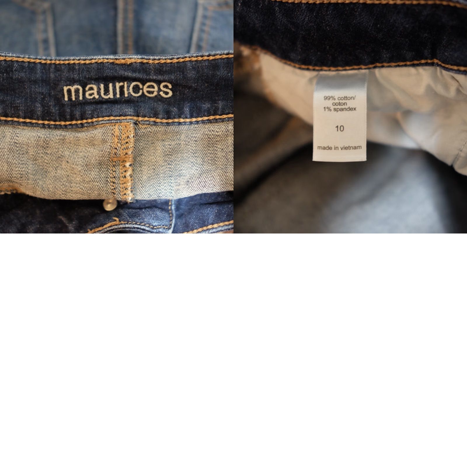 Vintage Maurices Denim Shorts Mid-Rise Stretch Dark Wash Women's 10 Blue 5-Pocket Design Regular Womens Shorts Mid Rise Stretch Denim 10, Maurices Size 24" / US 00 / IT 34 - 8 Thumbnail