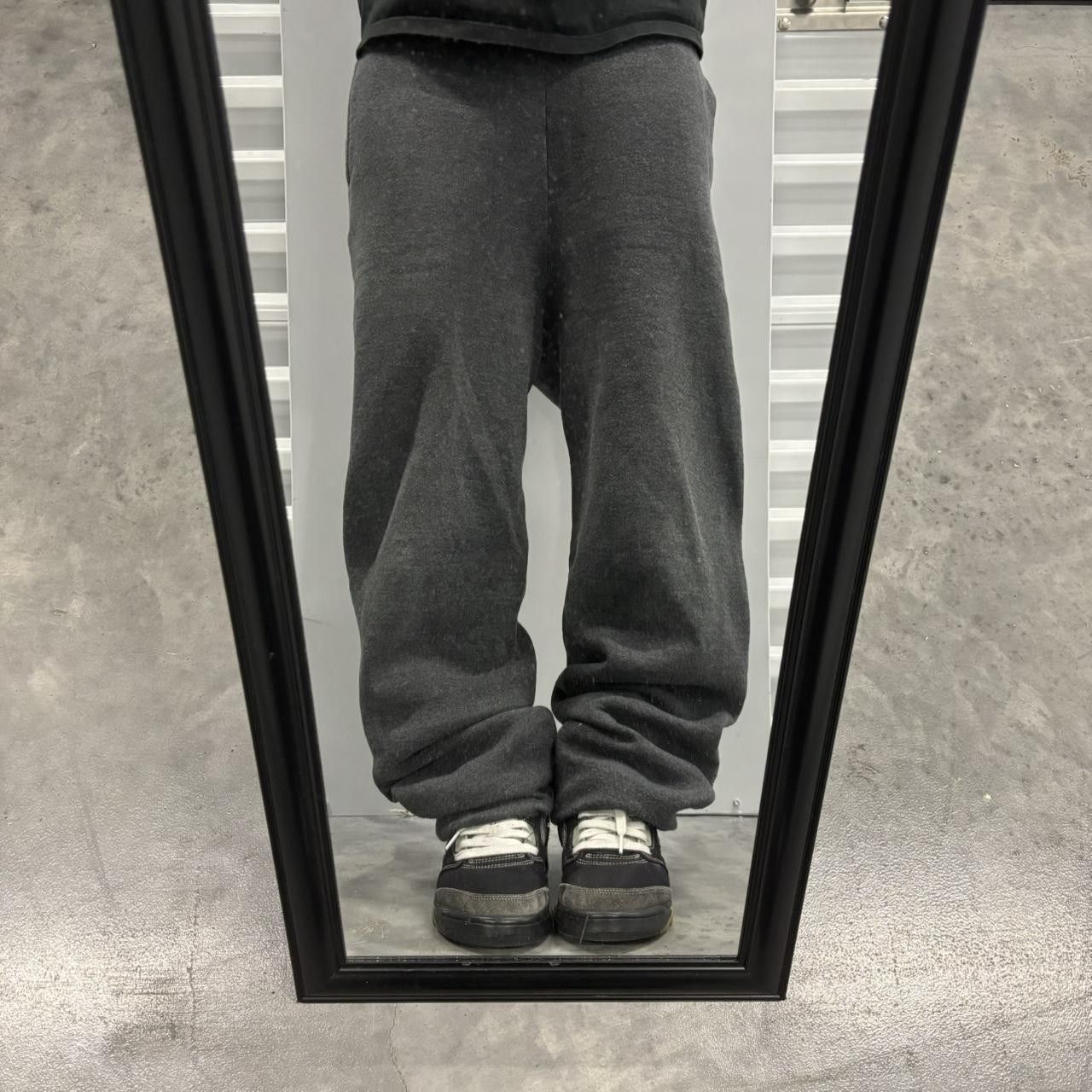 Japanese Brand × Vintage Crazy Vintage 90s Dark Grey Essential Sweatpants! Size US 30 / EU 46 - 1 Thumbnail