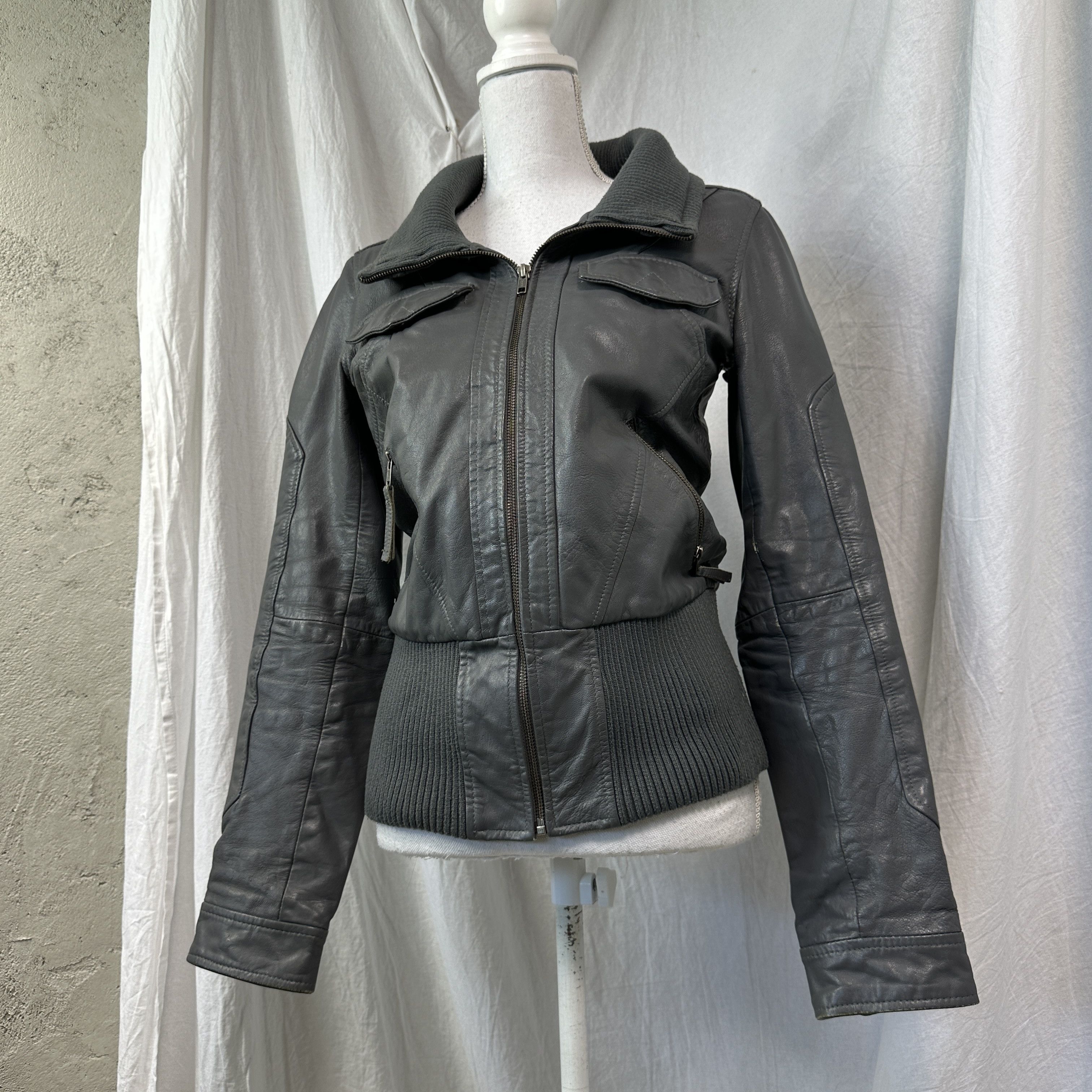 Vintage Vintage Leather Biker Moto Racing Big Collar Jacket 00s Size US M / EU 48-50 / 2 - 2 Thumbnail
