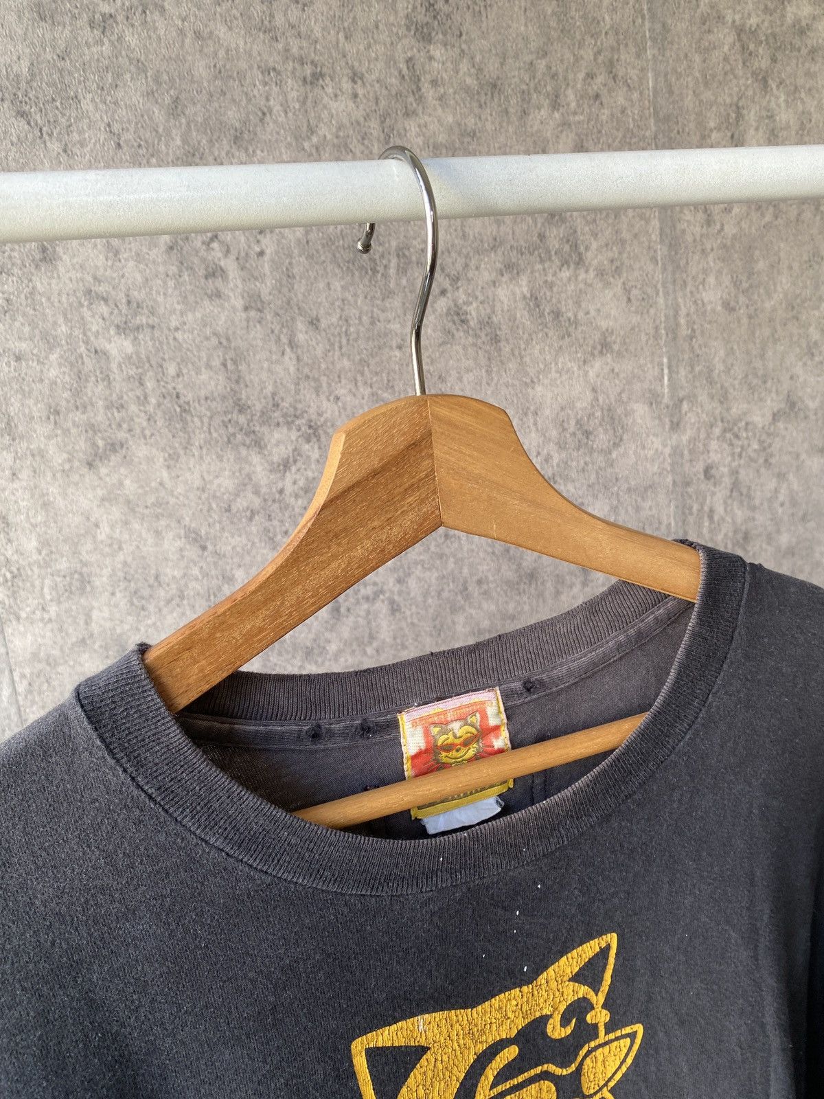 Japanese Brand × Vintage Vintage 90s Cream Soda Temmye Faded Black Distressed Tee Size US L / EU 52-54 / 3 - 10 Thumbnail