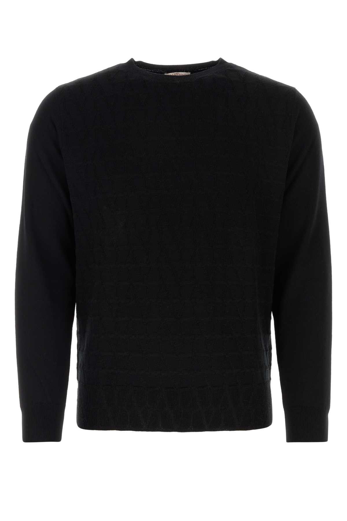 Image of Valentino Garavani Black Wool Sweater, Men's (Size XL)