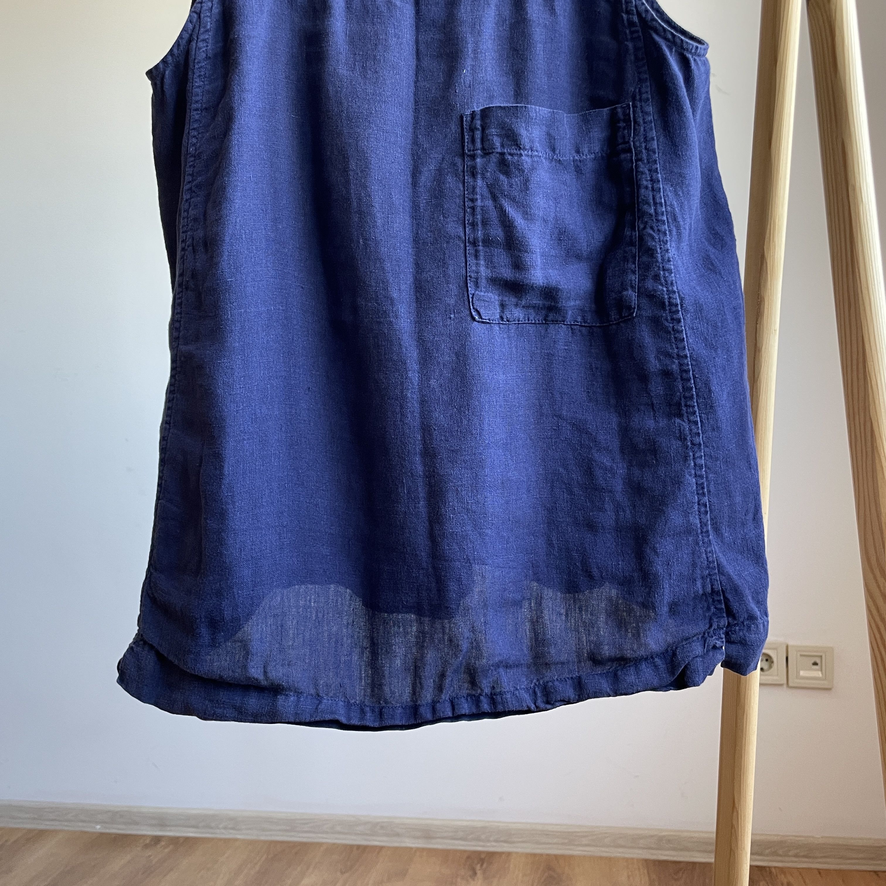 Other Toast Womens Garment Dyed Indigo Linen Tank Top Size XS / US 0-2 / IT 36-38 - 4 Thumbnail