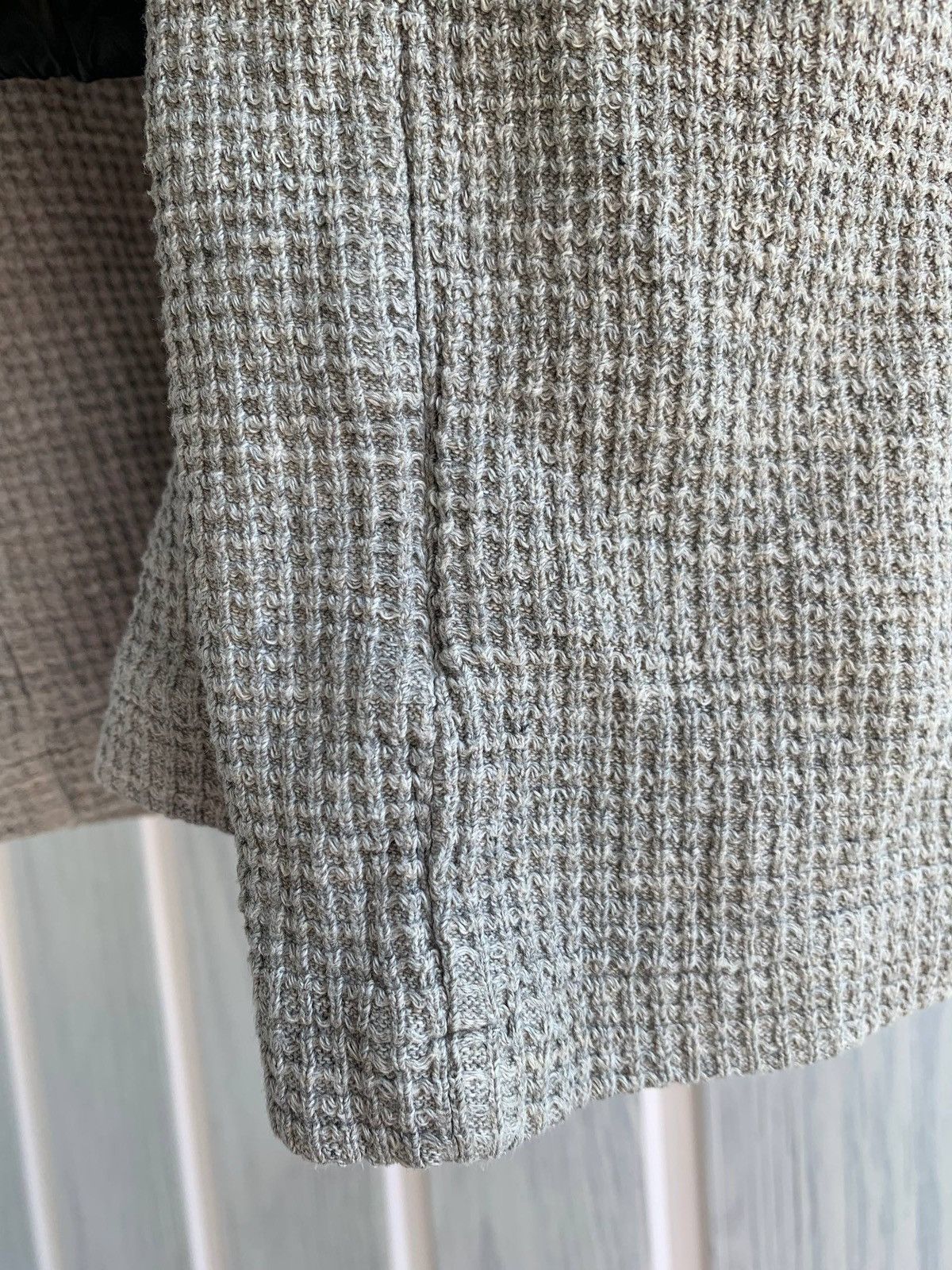 Our Legacy Our Legacy AW 2014 Spun Sumo Women Gray Waffle Knit T-Shirt Size M / US 6-8 / IT 42-44 - 11 Thumbnail