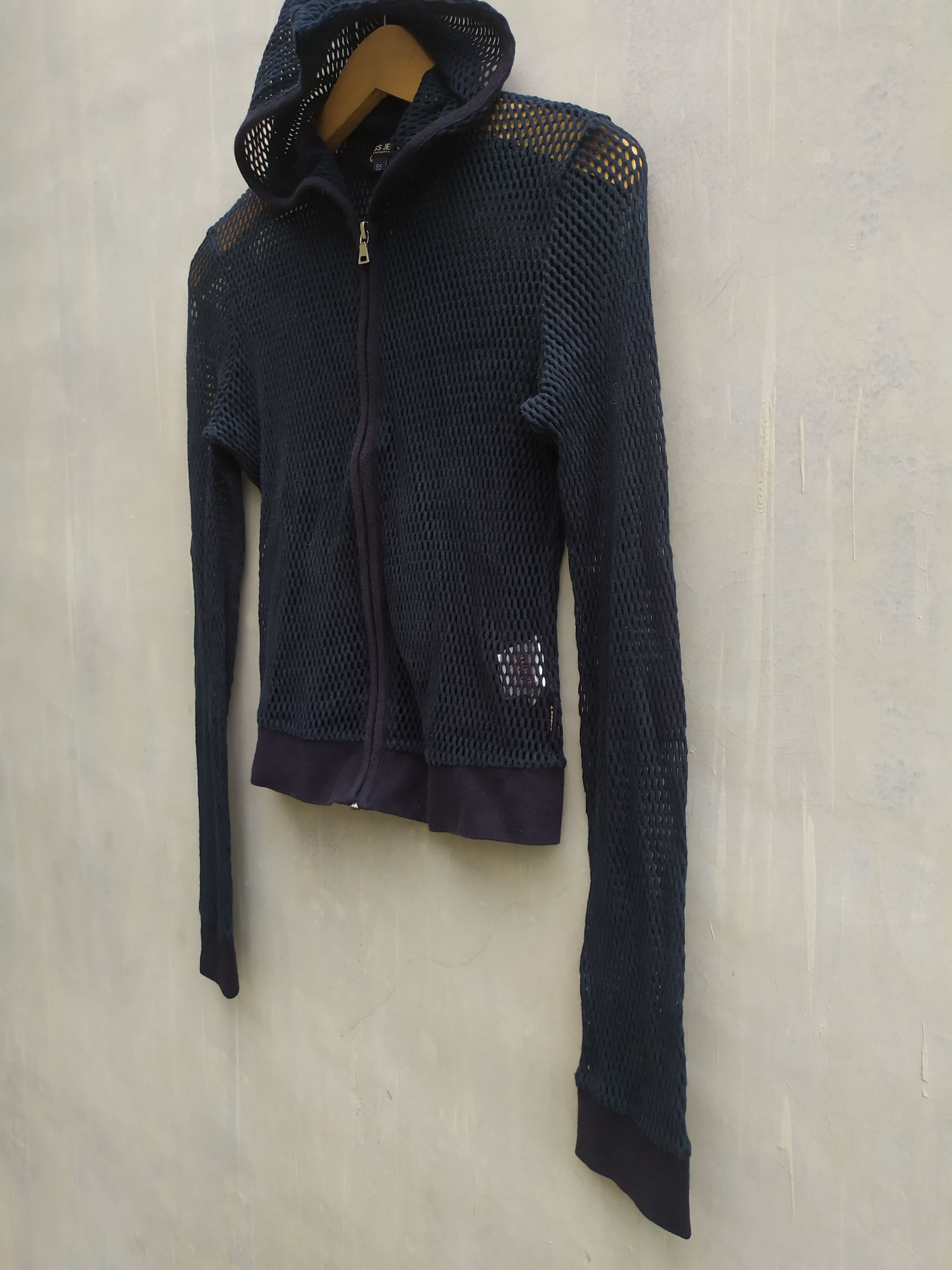 Guess × Vintage Vintage Guess Authentic Crop Hoodie Mesh Size S / US 4 / IT 40 - 2 Thumbnail