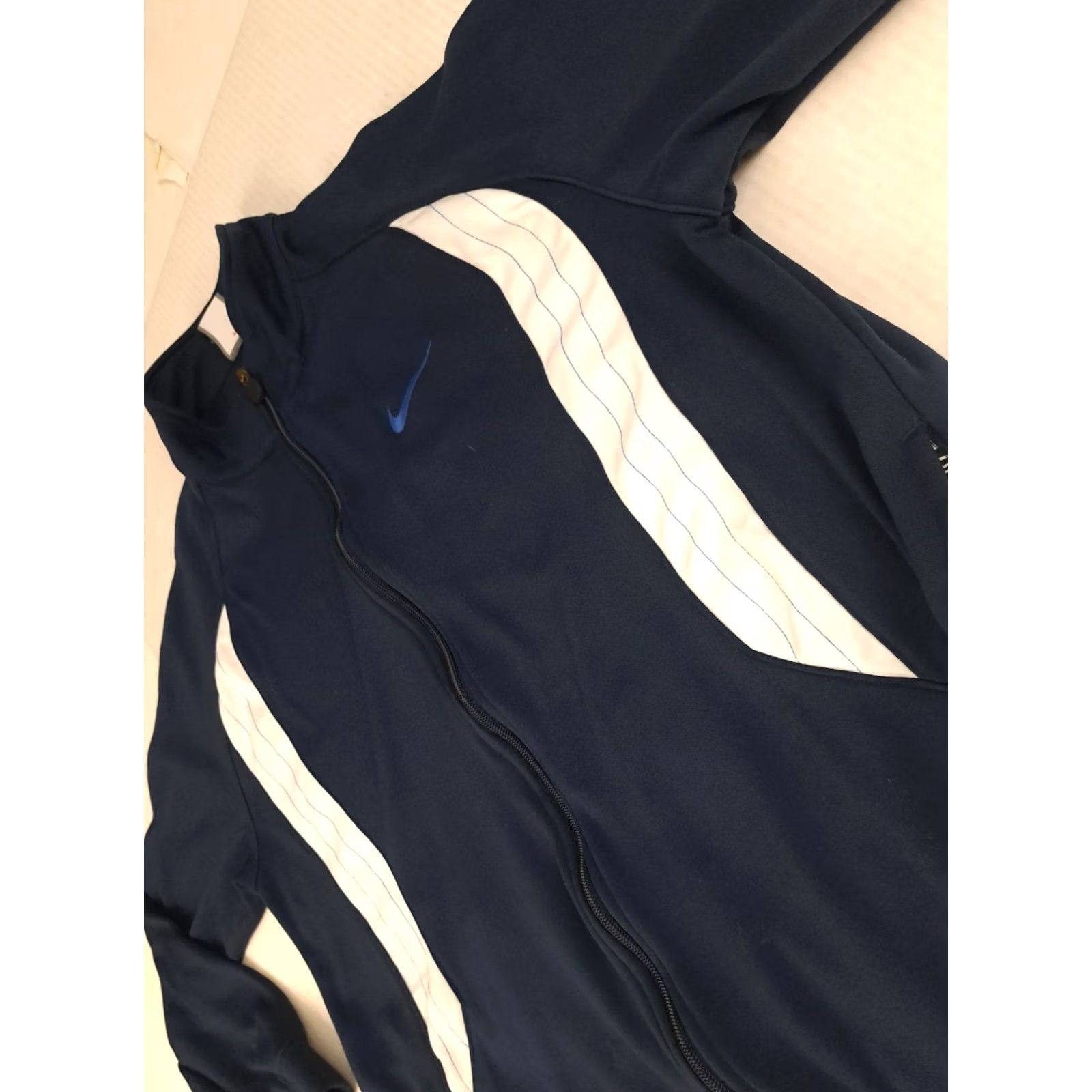 Nike VINTAGE Nike Dri-Fit Full Zip Pin Striped Track Jacket Large Unlocks 90s Windbreaker Blue Nike Mens/Womens? Size US L / EU 52-54 / 3 - 3 Thumbnail
