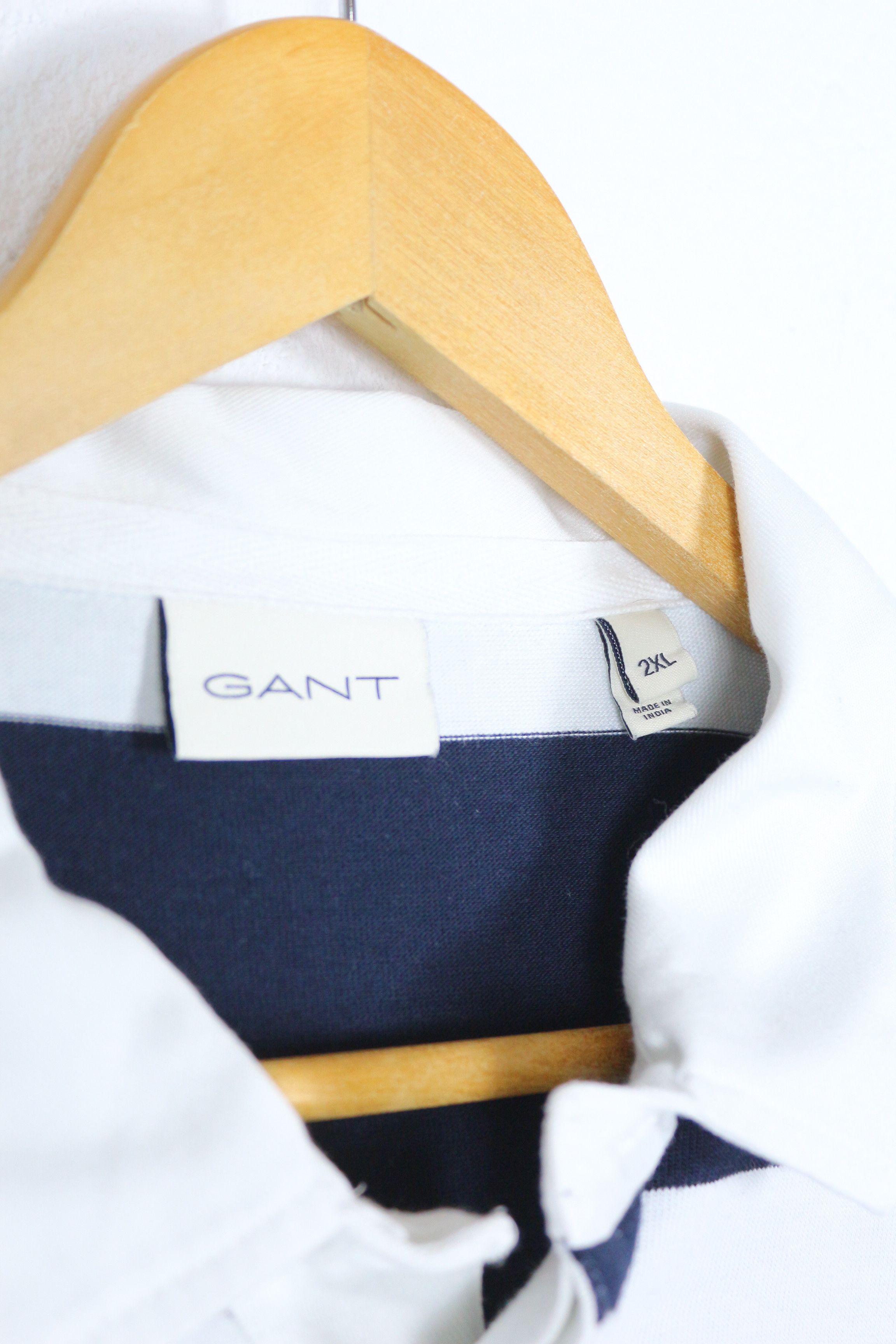 Gant × Vintage Vintage Gant Logo Striped Preppy Rugby Polo Shirt Size US XXL / EU 58 / 5 - 4 Thumbnail