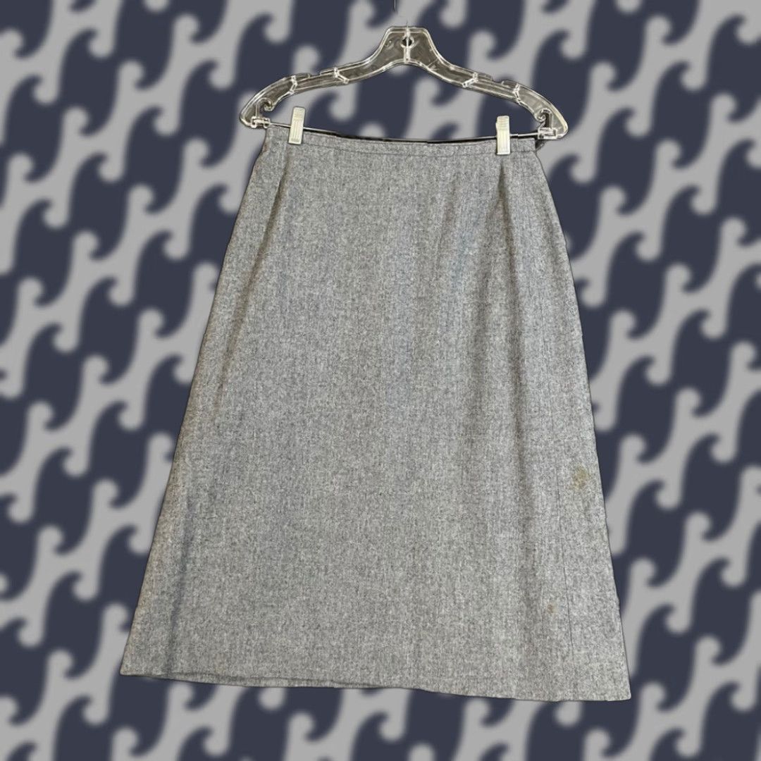 Pendleton VINTAGE Pendleton Gray 100% Virgin Wool Midi Knee Length Skirt Women’s 10 Women Mediu m Gray Size 32" / US 10 / IT 46 - 1 Thumbnail