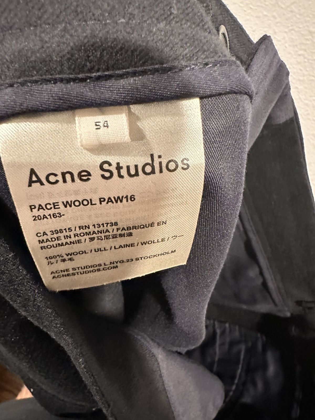 Pace Wool Pant size 54