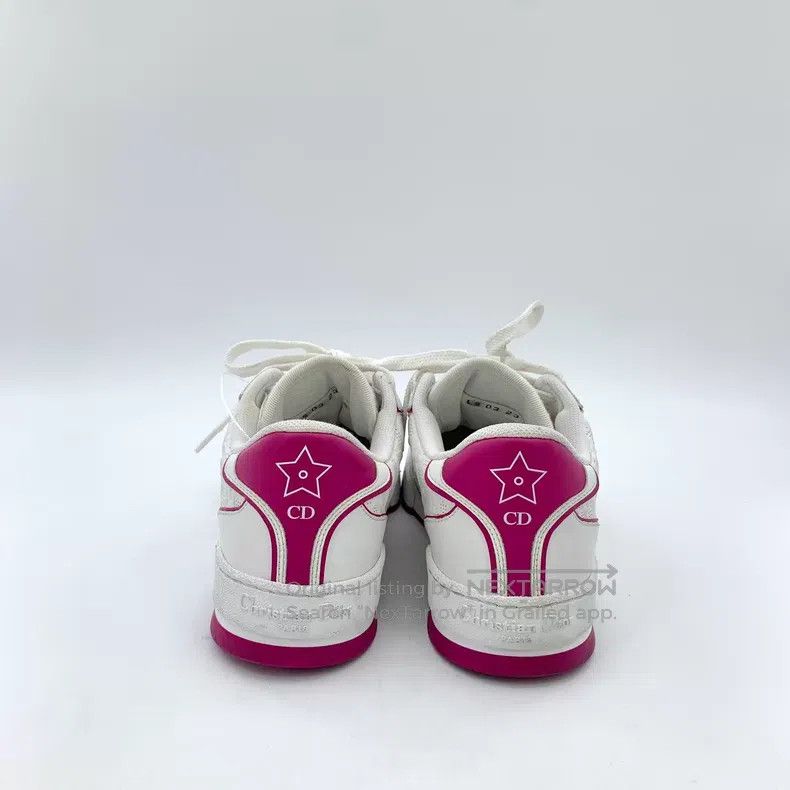 Dior Dior White logo embossed cowhide lace-up casual flat board Size US 5.5 / IT 35.5 - 4 Thumbnail