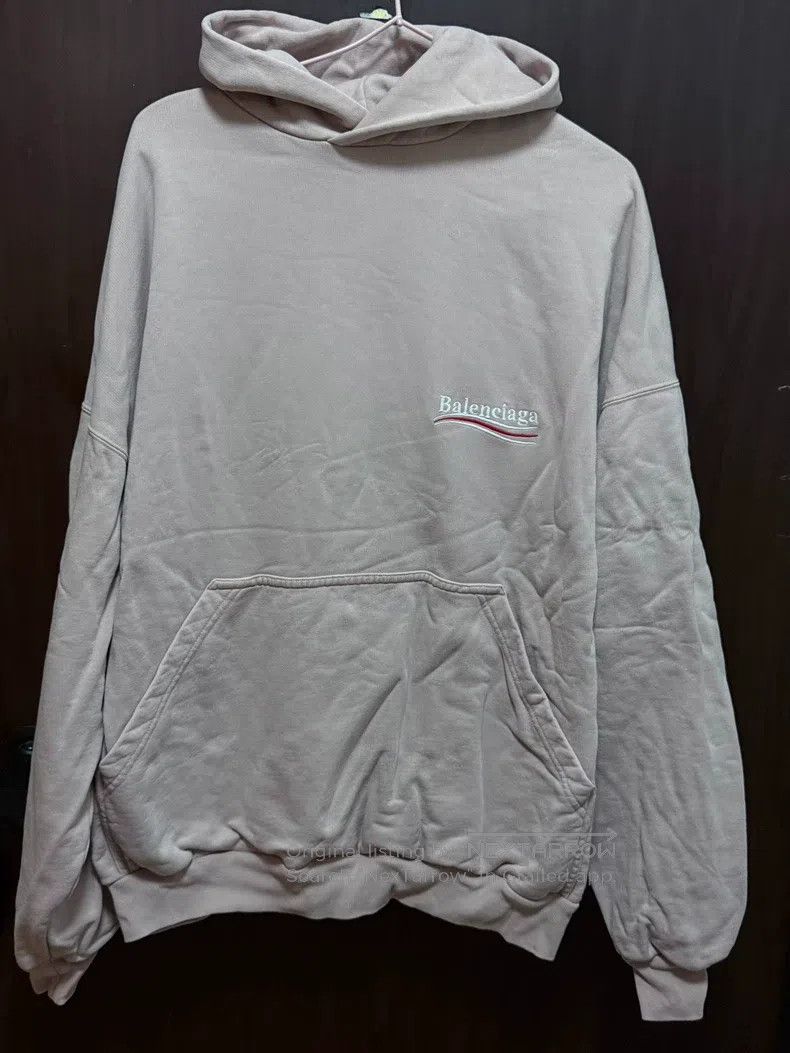 Balenciaga Balenciaga Logo Print Hooded Long Sleeve Sweatshirt Women' Size S / US 4 / IT 40 - 4 Thumbnail