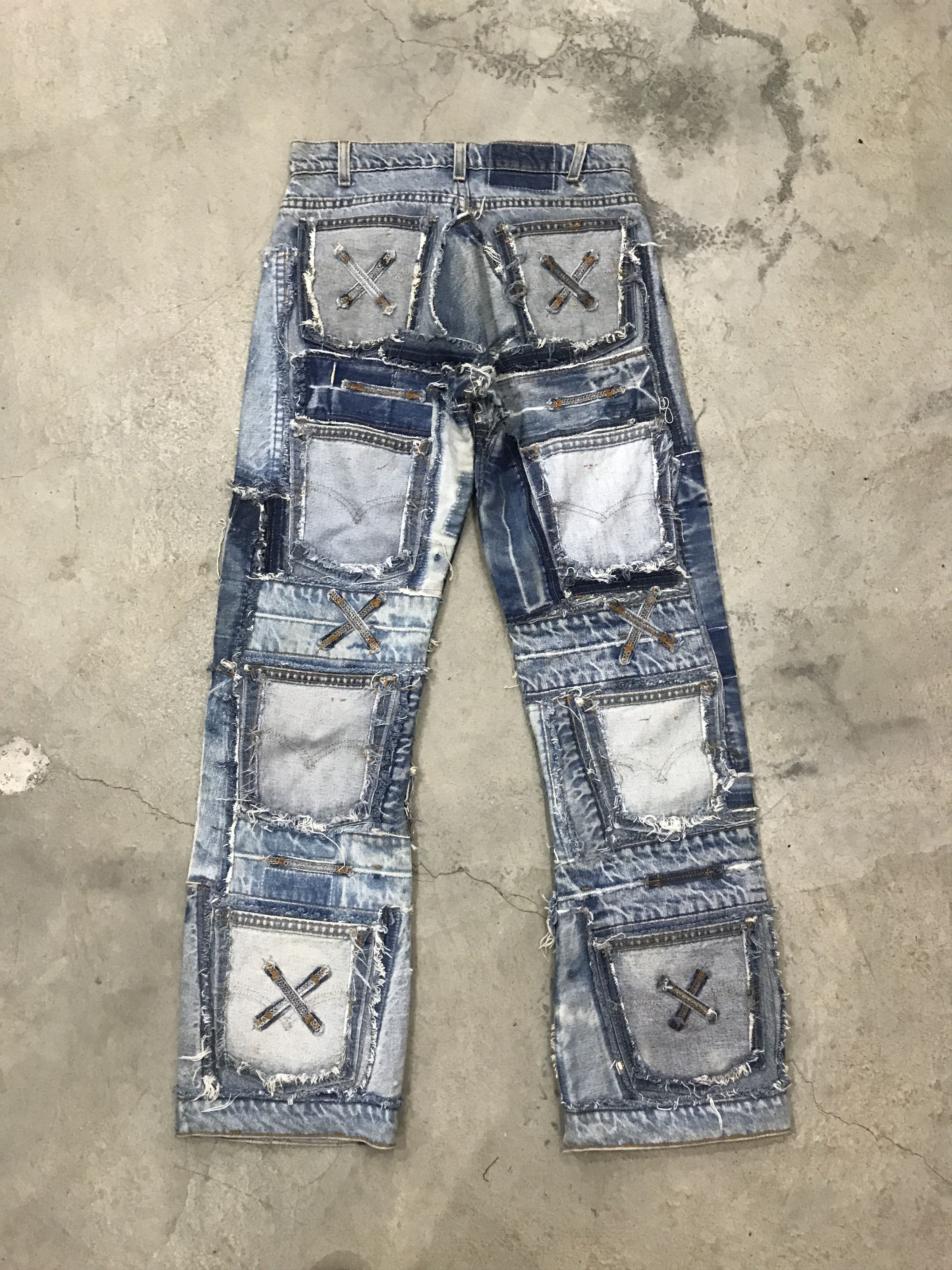Levi's VINTAGE LEVIS PATCHWORK WITH POCKET CUSTOM MADE PANTS Size US 30 / EU 46 - 2 Thumbnail
