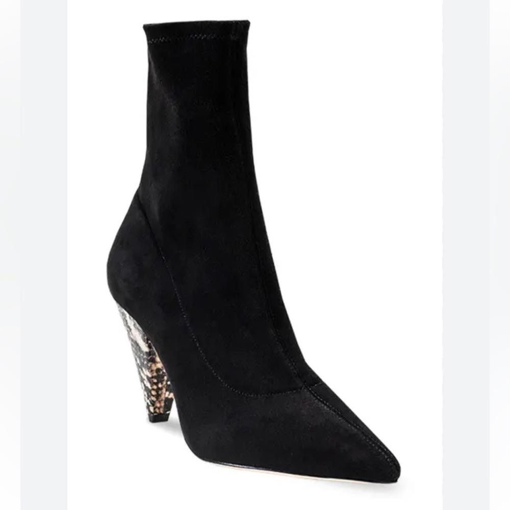 Nordstrom Nordstrom l Black Suede Heel Booties Size 8.5 Size US 8.5 / IT 38.5 - 1 Thumbnail