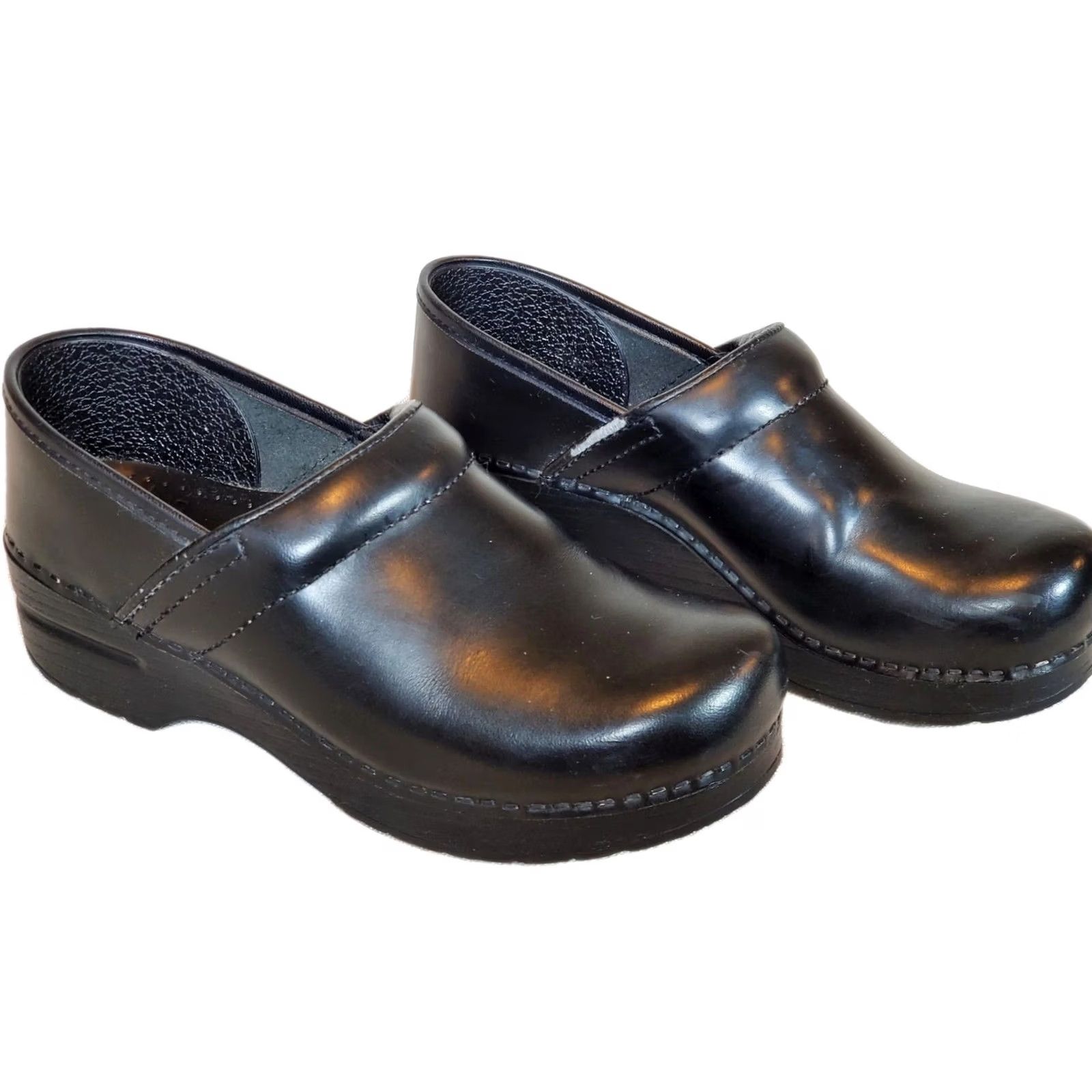 Dansko Dansko Clog Womens Black Leather Professional Work Clogs Women Size Size ONE SIZE - 2 Thumbnail