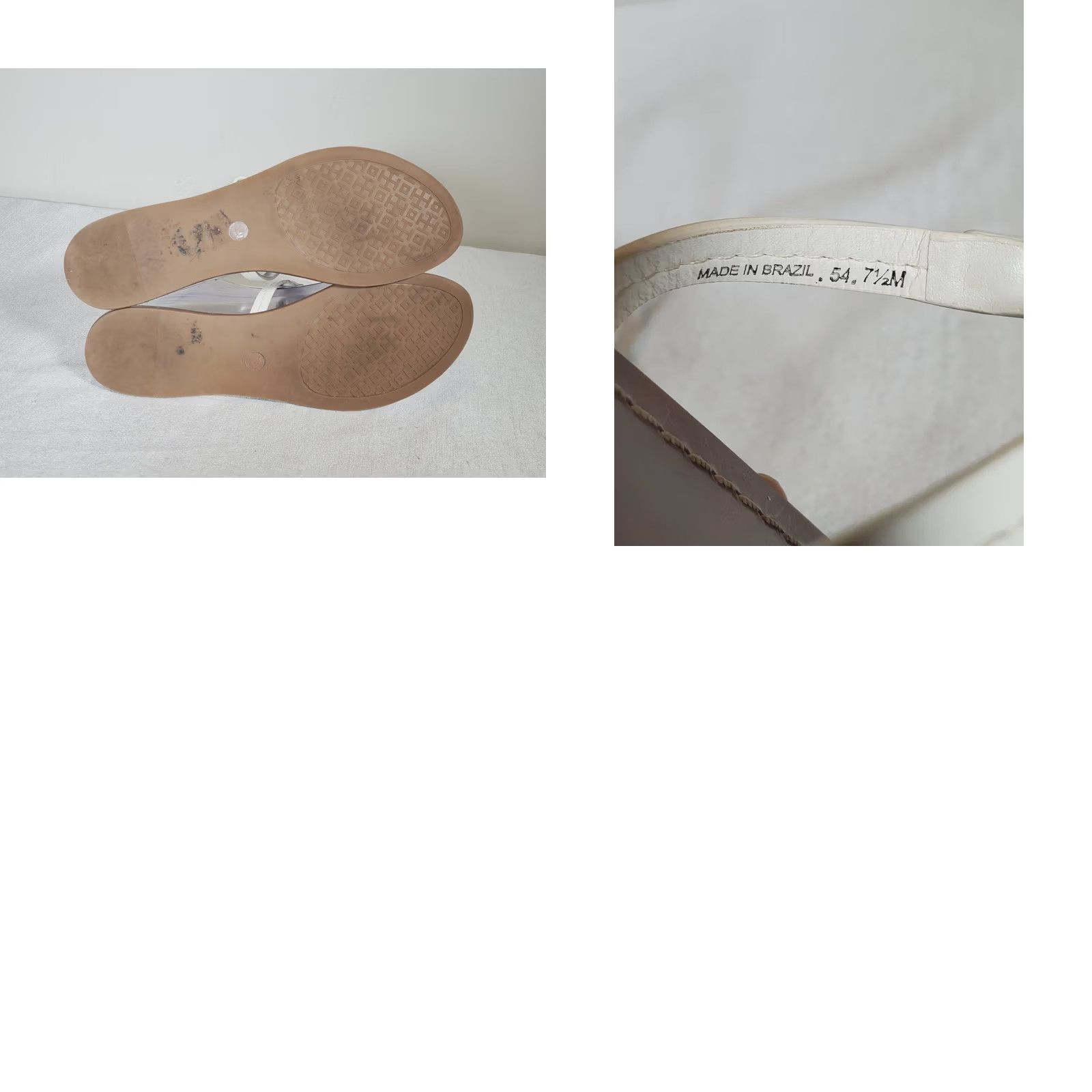Tory Burch Tory Burch Gabriel Flat Thong Sandals Ivory Vegan Leather 57075 Women US 7.5 Flat Sandal Size US 8 / IT 38 - 9 Thumbnail